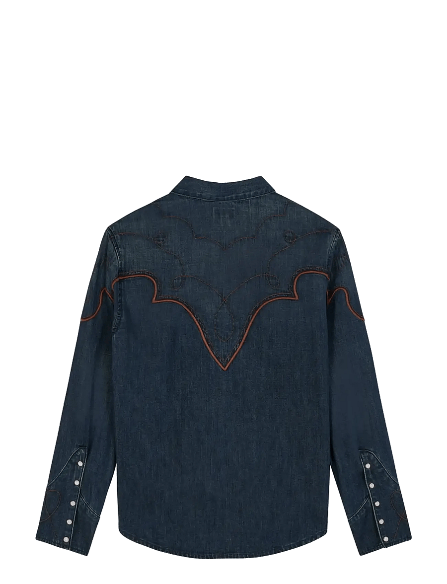Wrangler - WESTERN YOKE SHIRT - jeanshemden - saloon shadow - 2