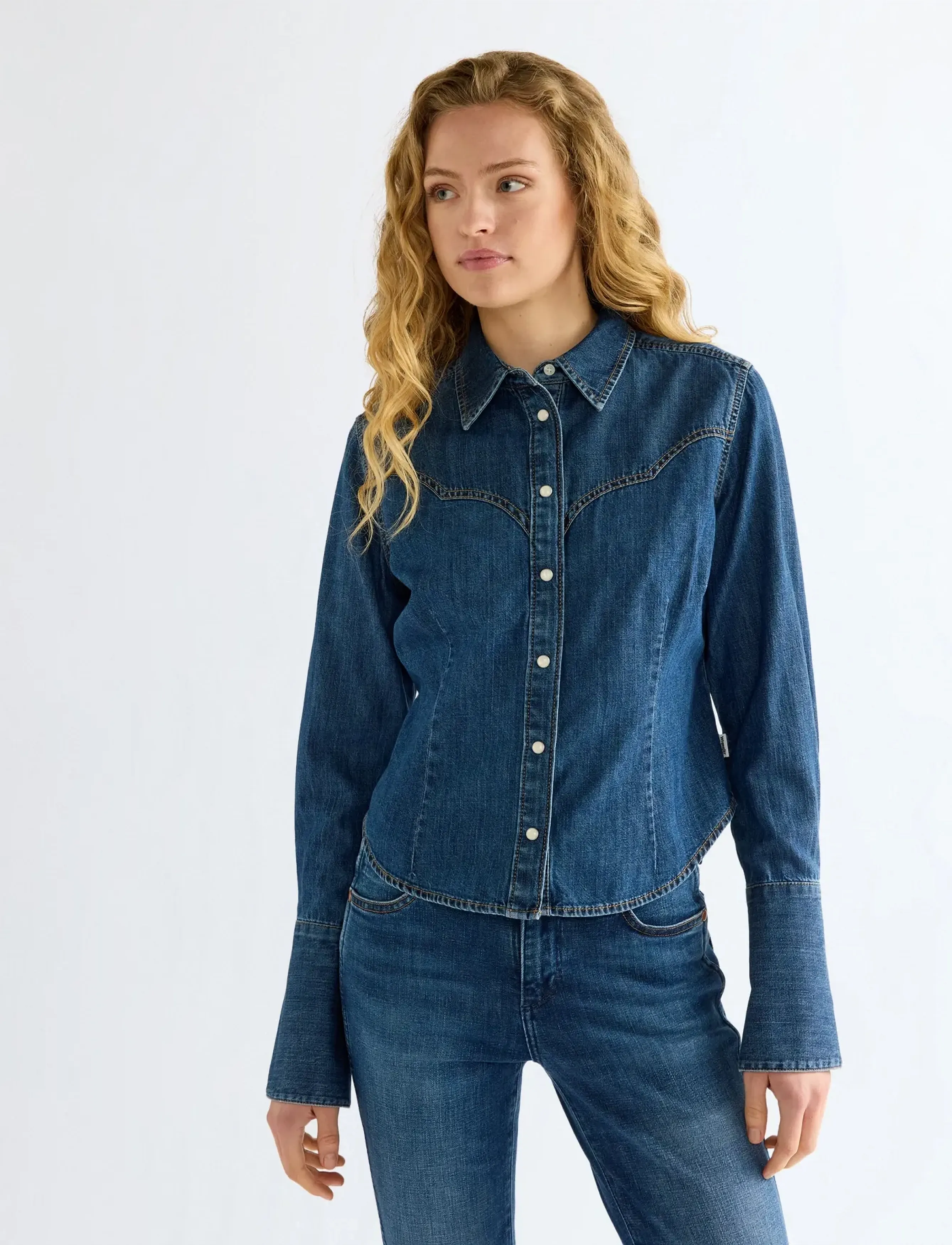 Wrangler - BELL WESTERN SHIRT - midnight wash - 0