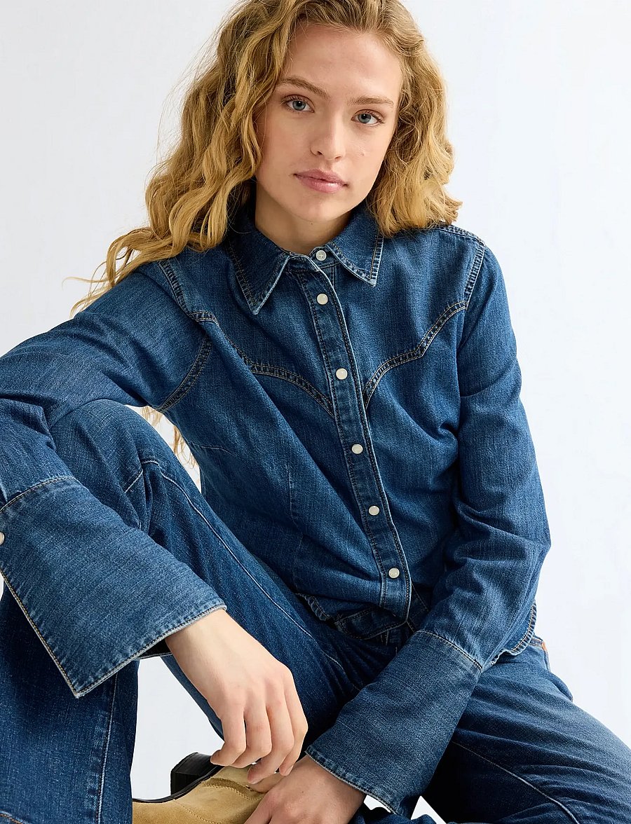 Wrangler - BELL WESTERN SHIRT - midnight wash - 5