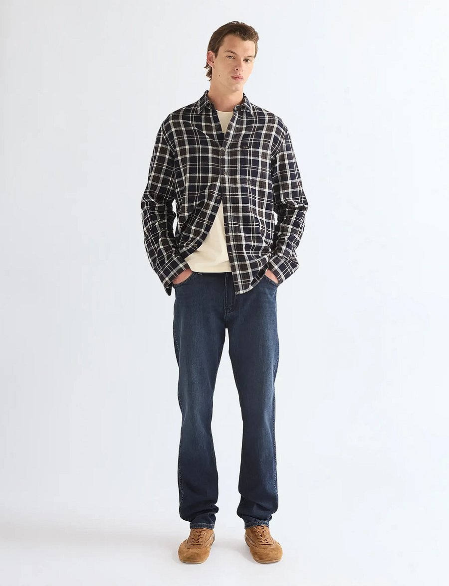 Wrangler - 1 PKT SHIRT - gestreifte hemden - dark indigo - 3