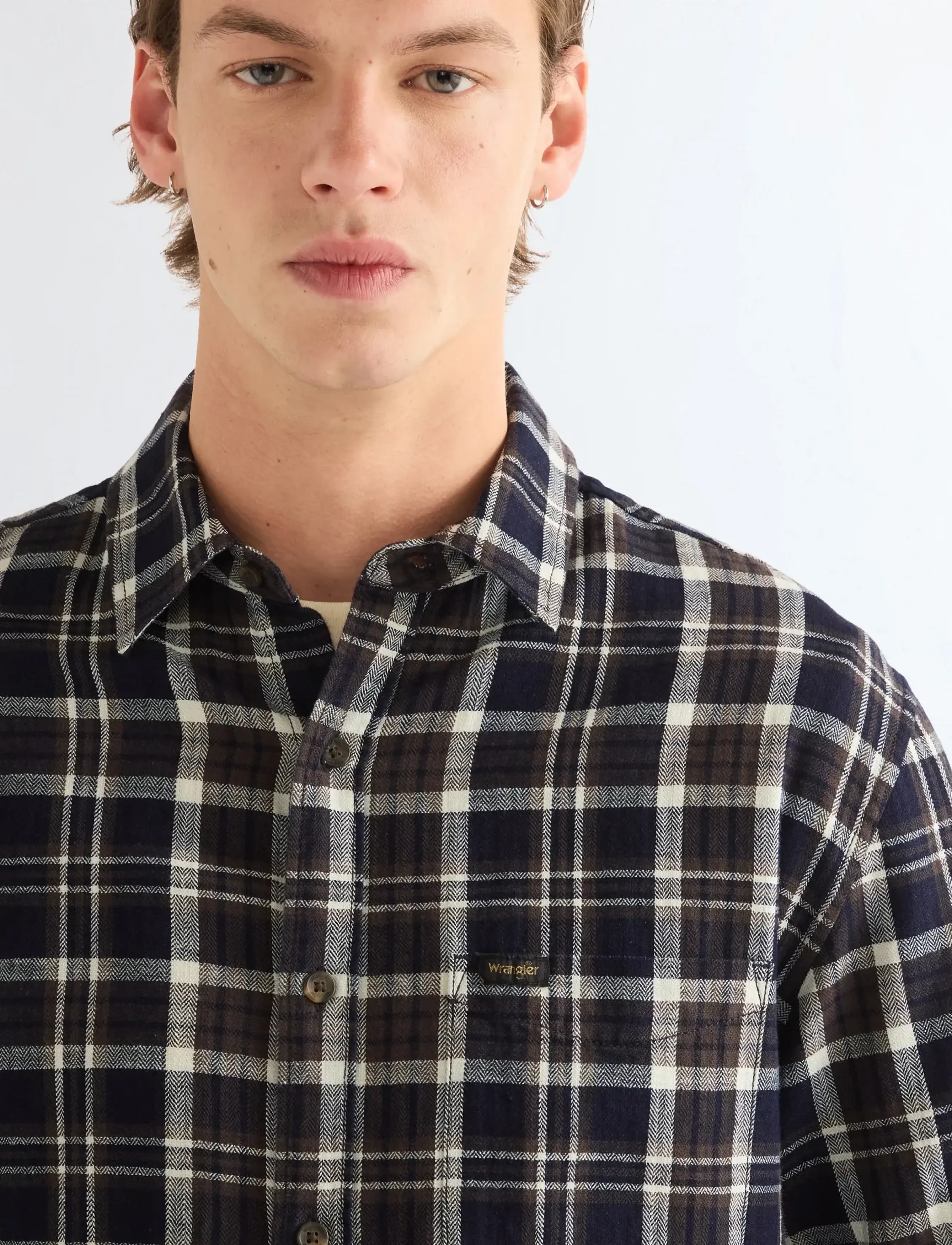 Wrangler - 1 PKT SHIRT - gestreifte hemden - dark indigo - 5
