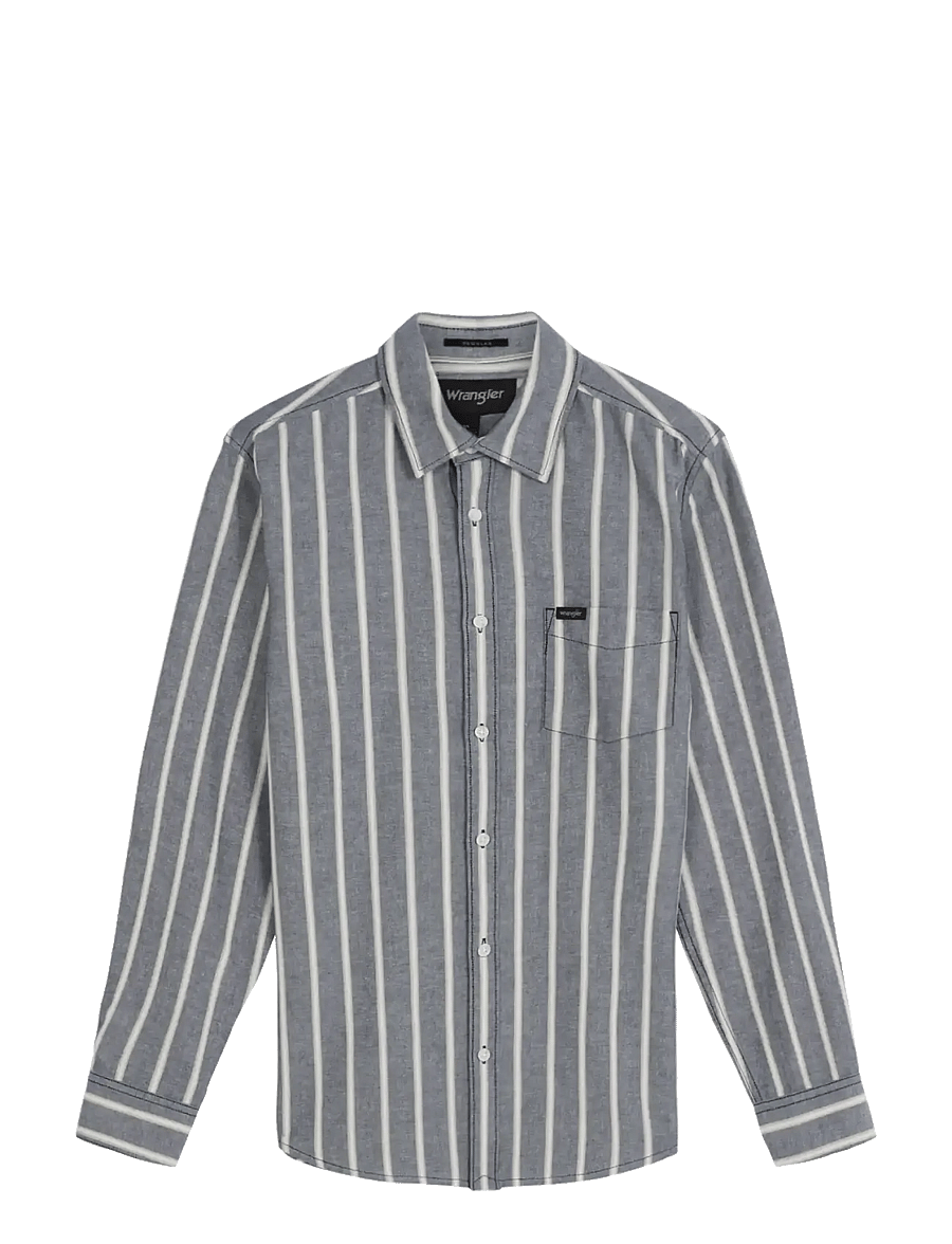 Wrangler - 1 PKT SHIRT - triibulised särgid - dark sapphire - 1