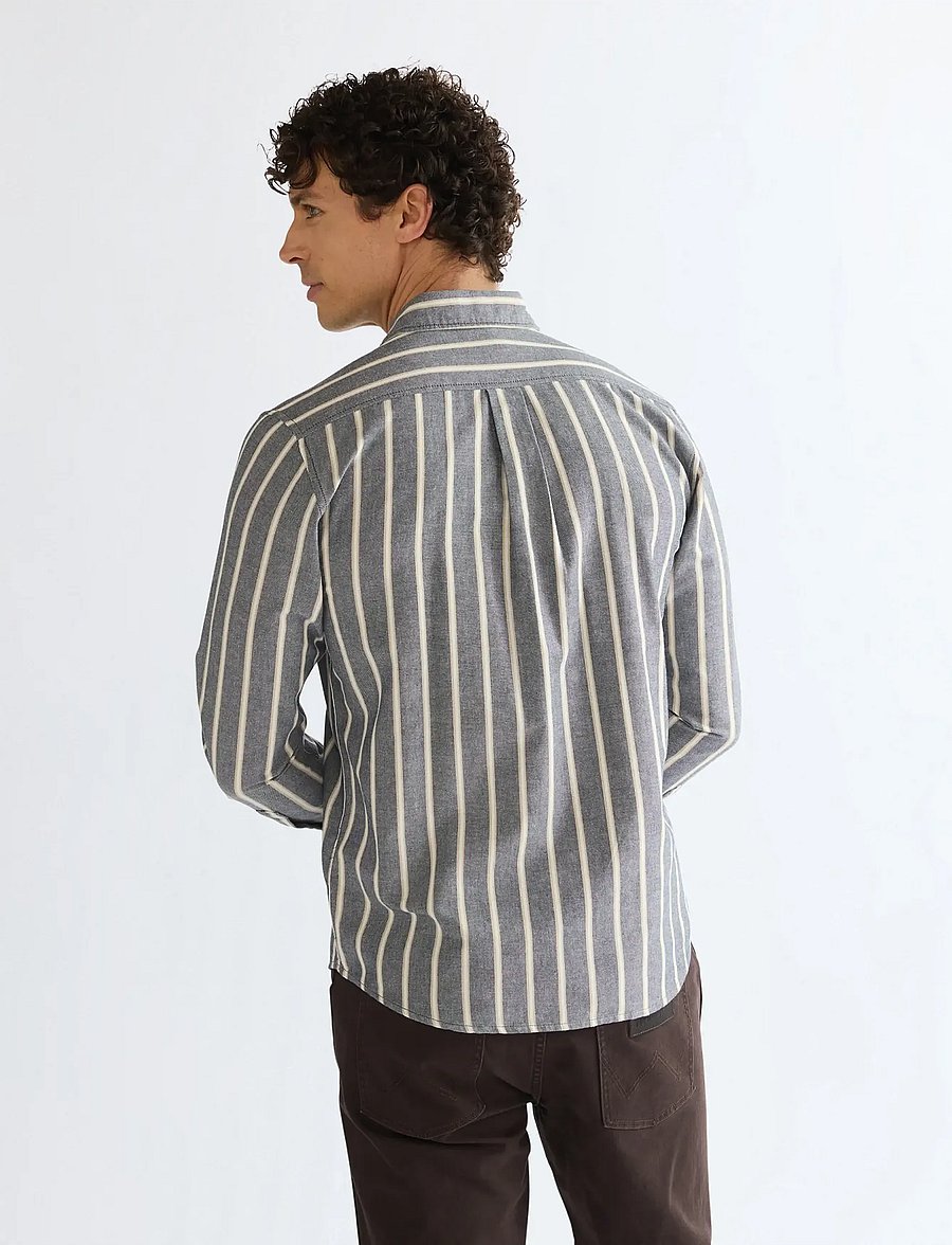 Wrangler - 1 PKT SHIRT - triibulised särgid - dark sapphire - 4