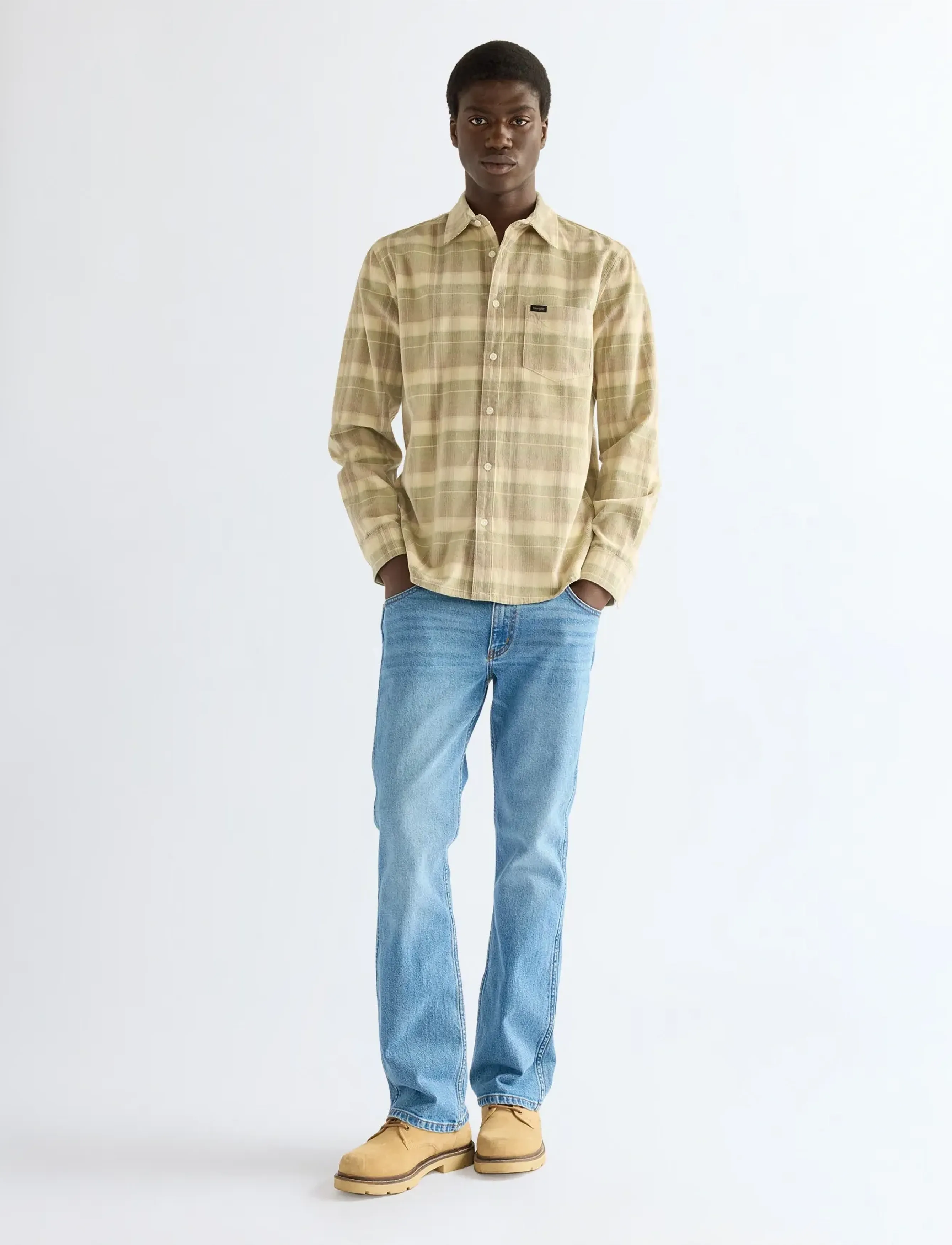 Wrangler - 1 PKT SHIRT - mehed - gravel tan - 3