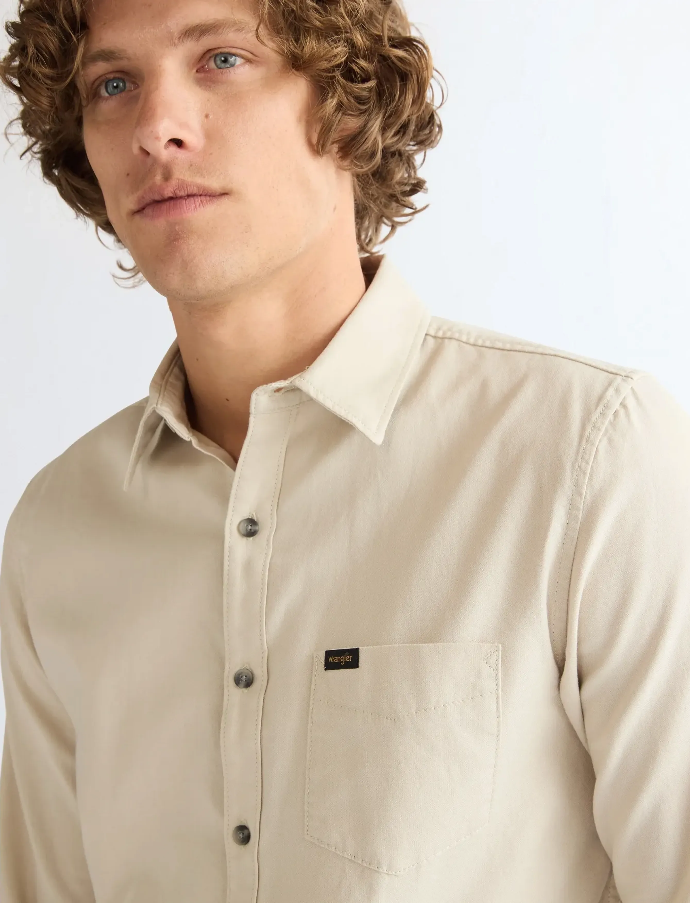 Wrangler - 1 PKT SHIRT - vabaajasärgid - pelican - 5