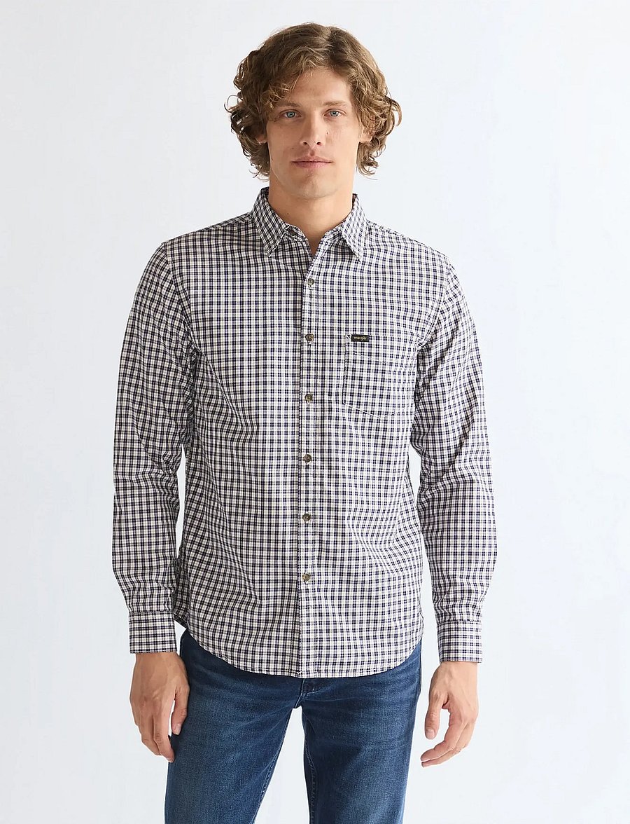 Wrangler - 1 PKT SHIRT - triibulised särgid - rose brown - 0