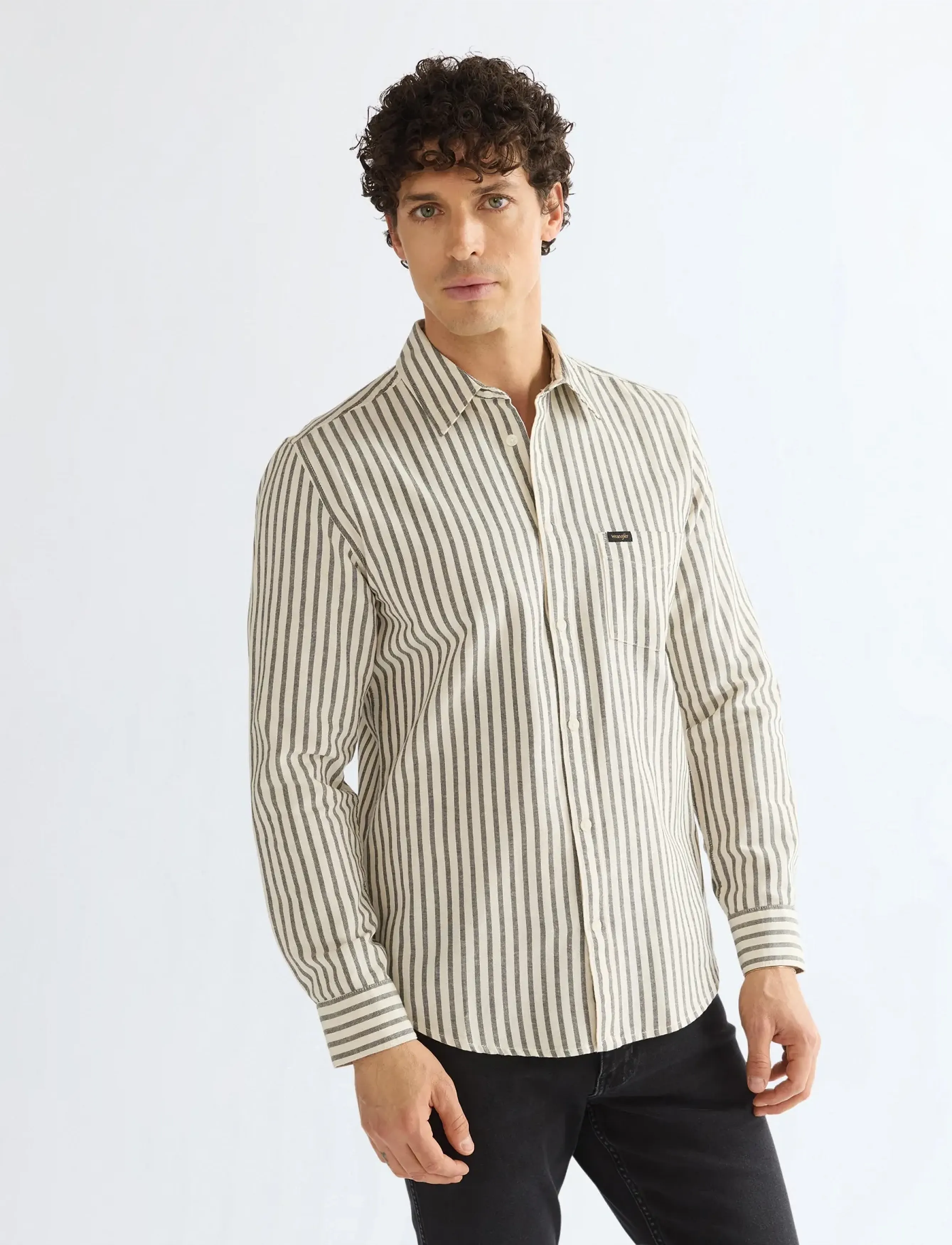 Wrangler 1 PKT SHIRT - Skjorter - ROSIN / white