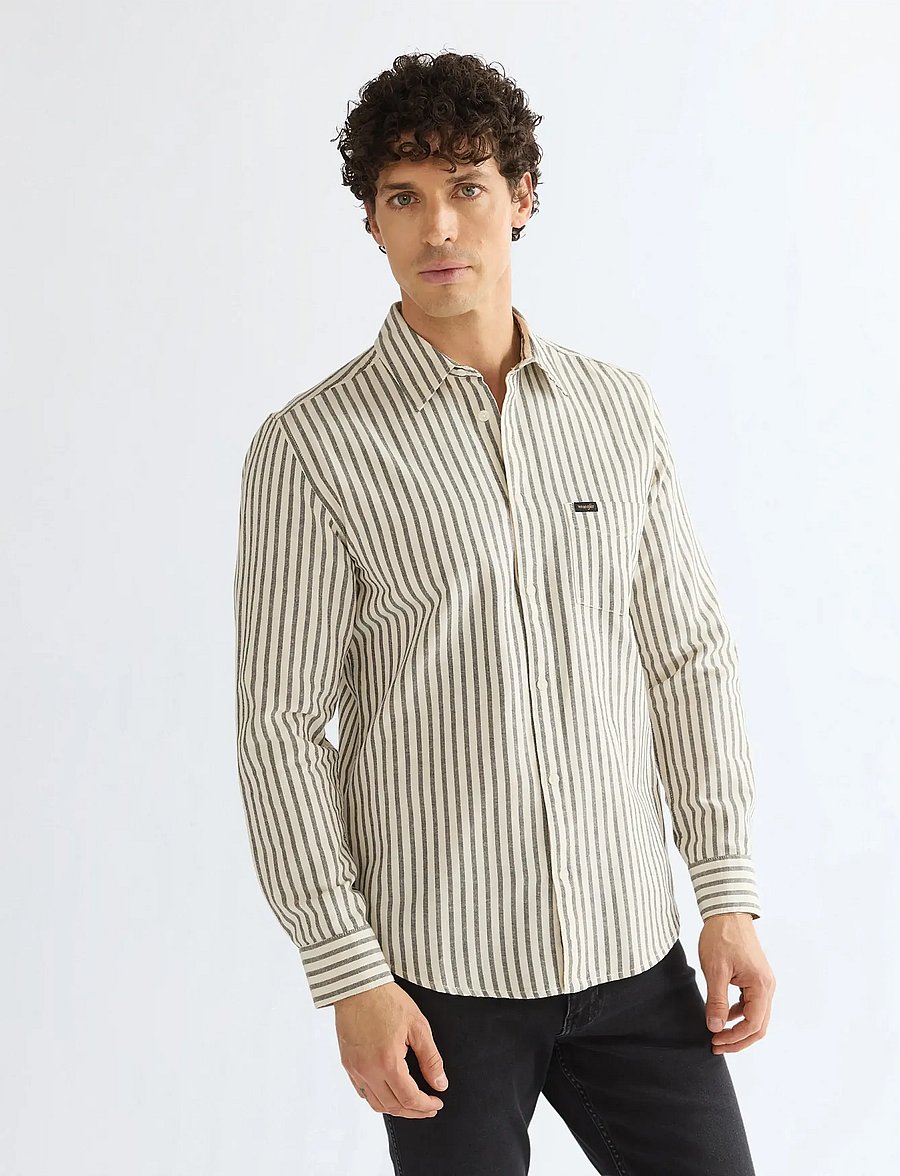 Wrangler - 1 PKT SHIRT - stribede skjorter - rosin - 0