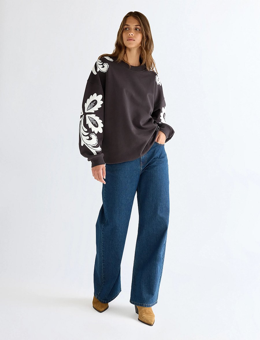 Wrangler - APPLIQUE SWEATSHIRT - sweatshirts - faded black - 0