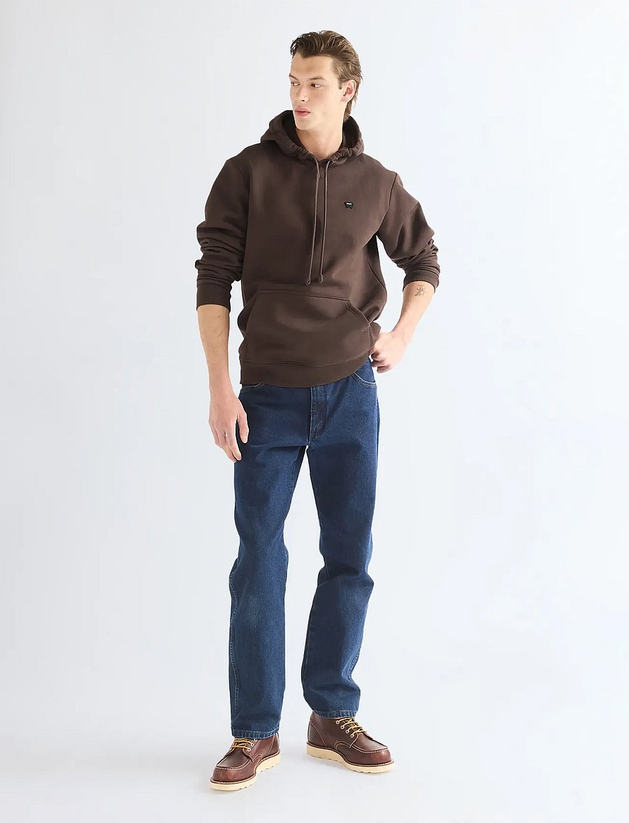Wrangler - SIGN OFF HOODIE - kapuutsiga pusad - chocolate torte - 3