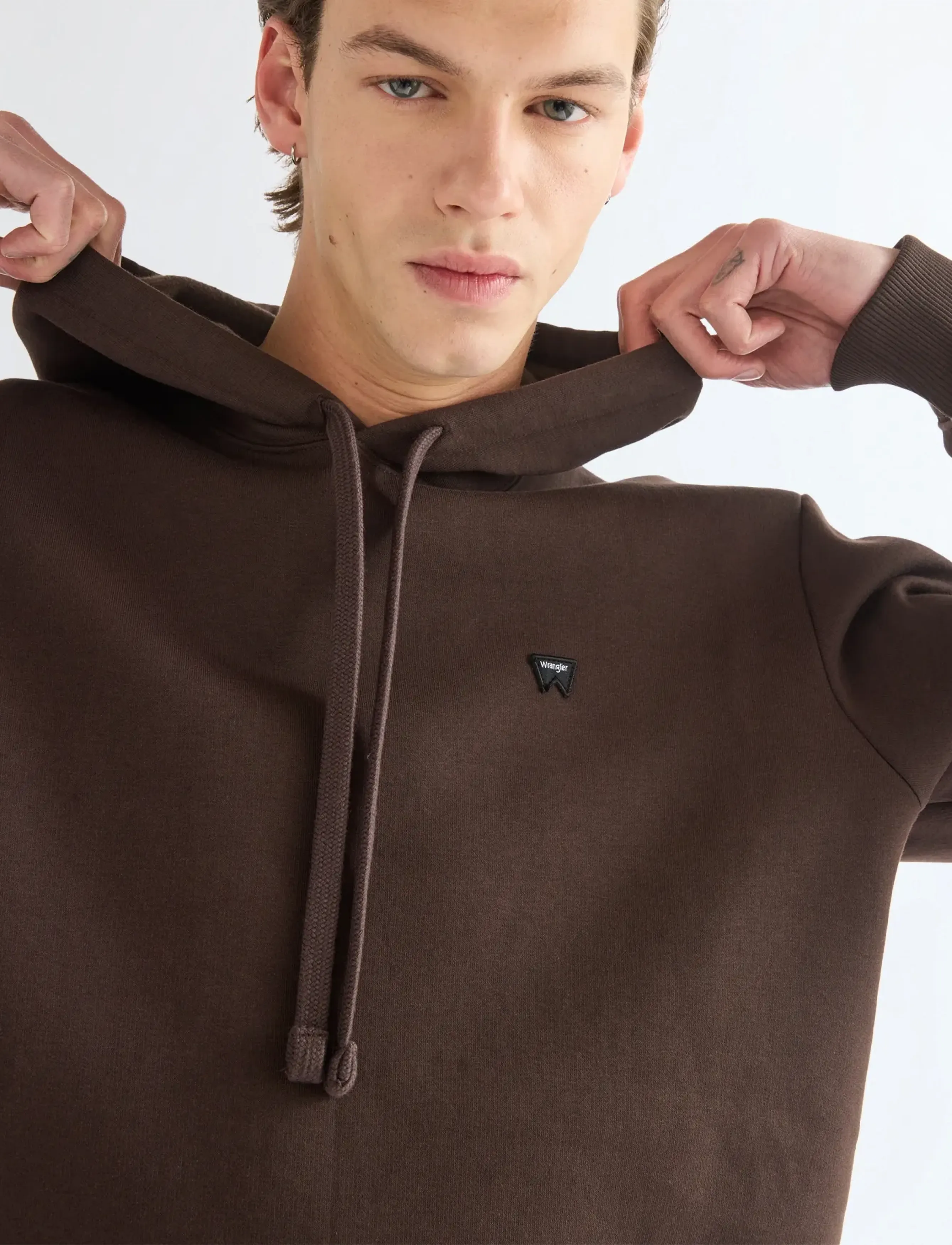 Wrangler - SIGN OFF HOODIE - kapuutsiga pusad - chocolate torte - 5