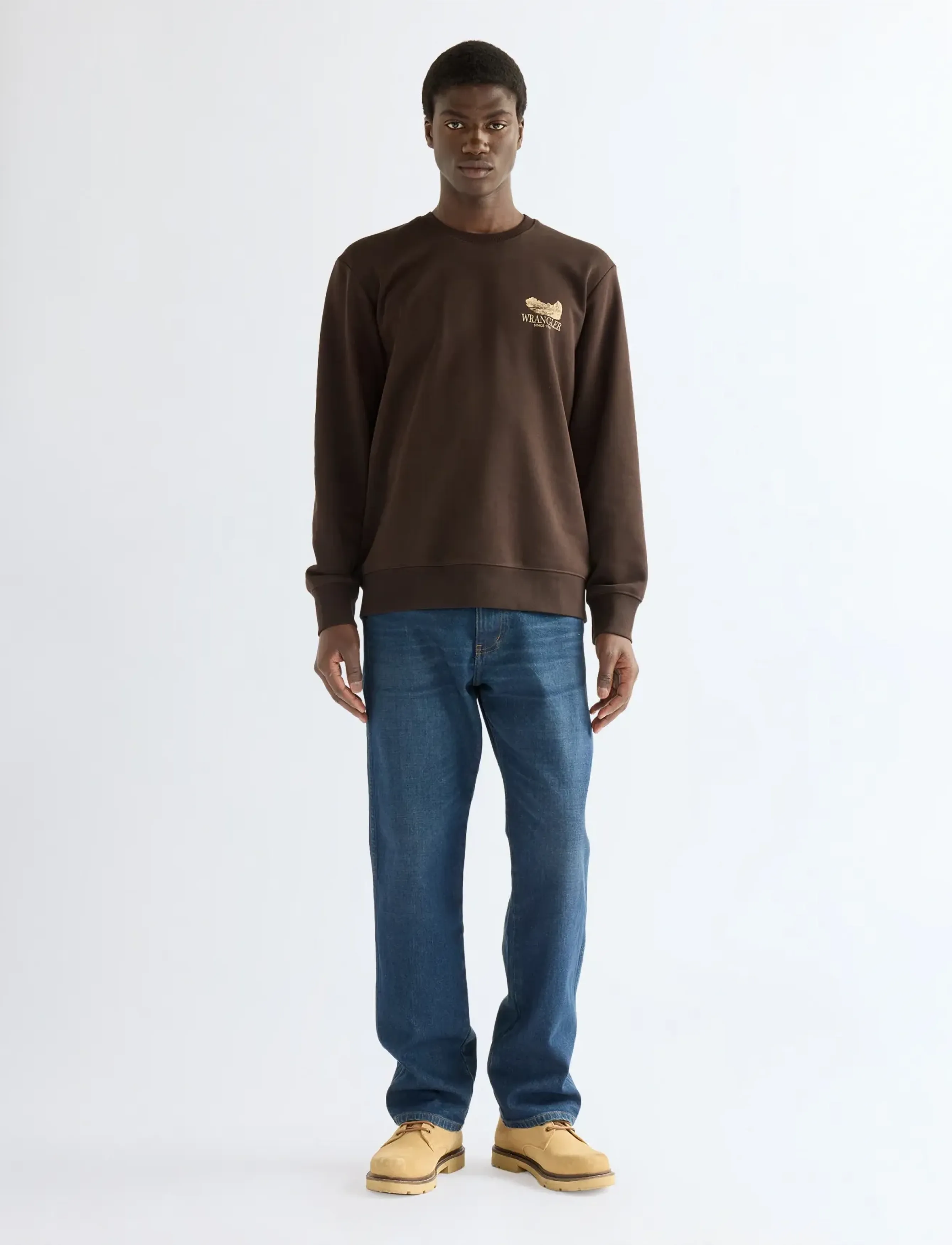 Wrangler - GRAPHIC CREW - sügisene kokkuhoid - chocolate torte - 4