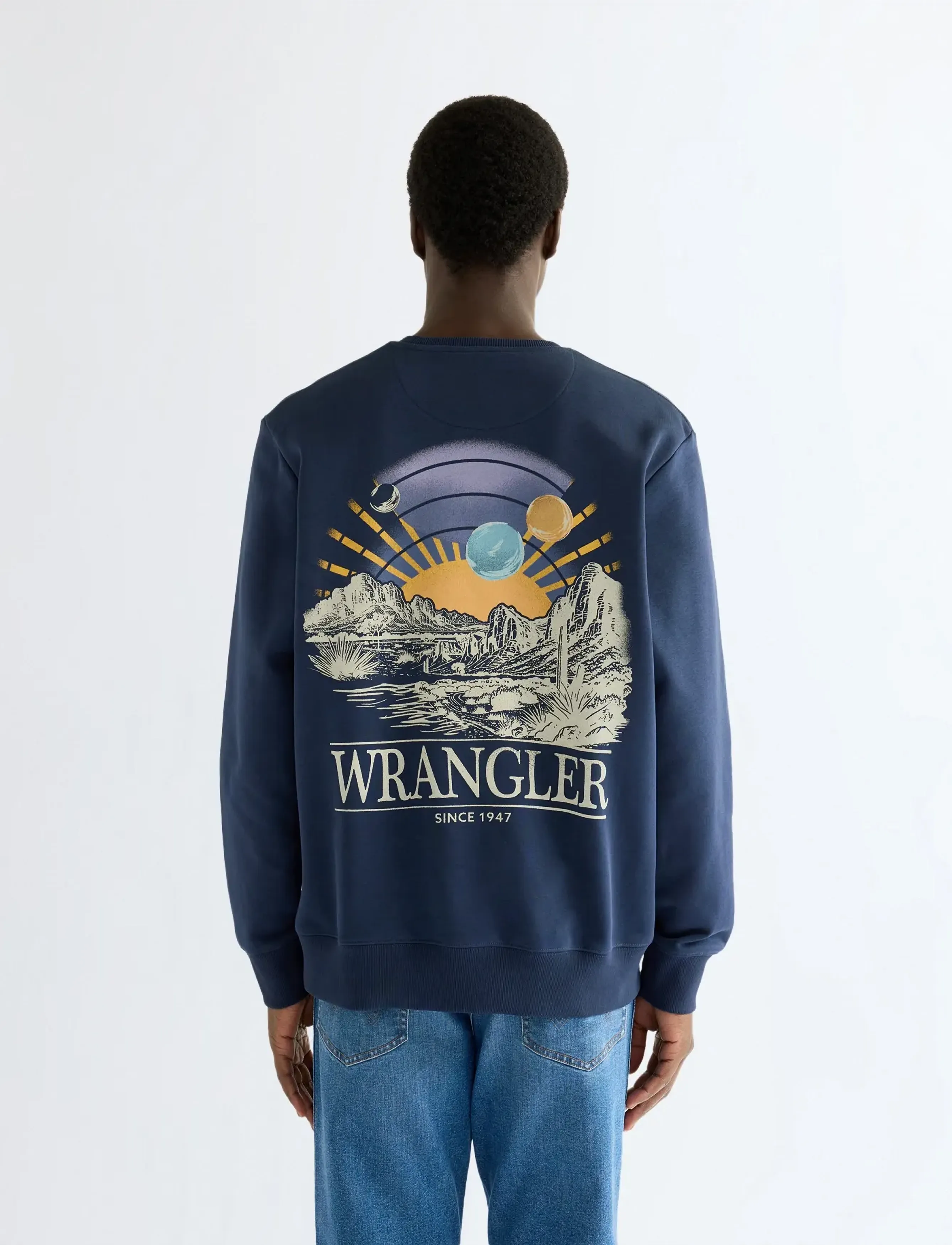Wrangler - GRAPHIC CREW - sügisene kokkuhoid - navy - 3