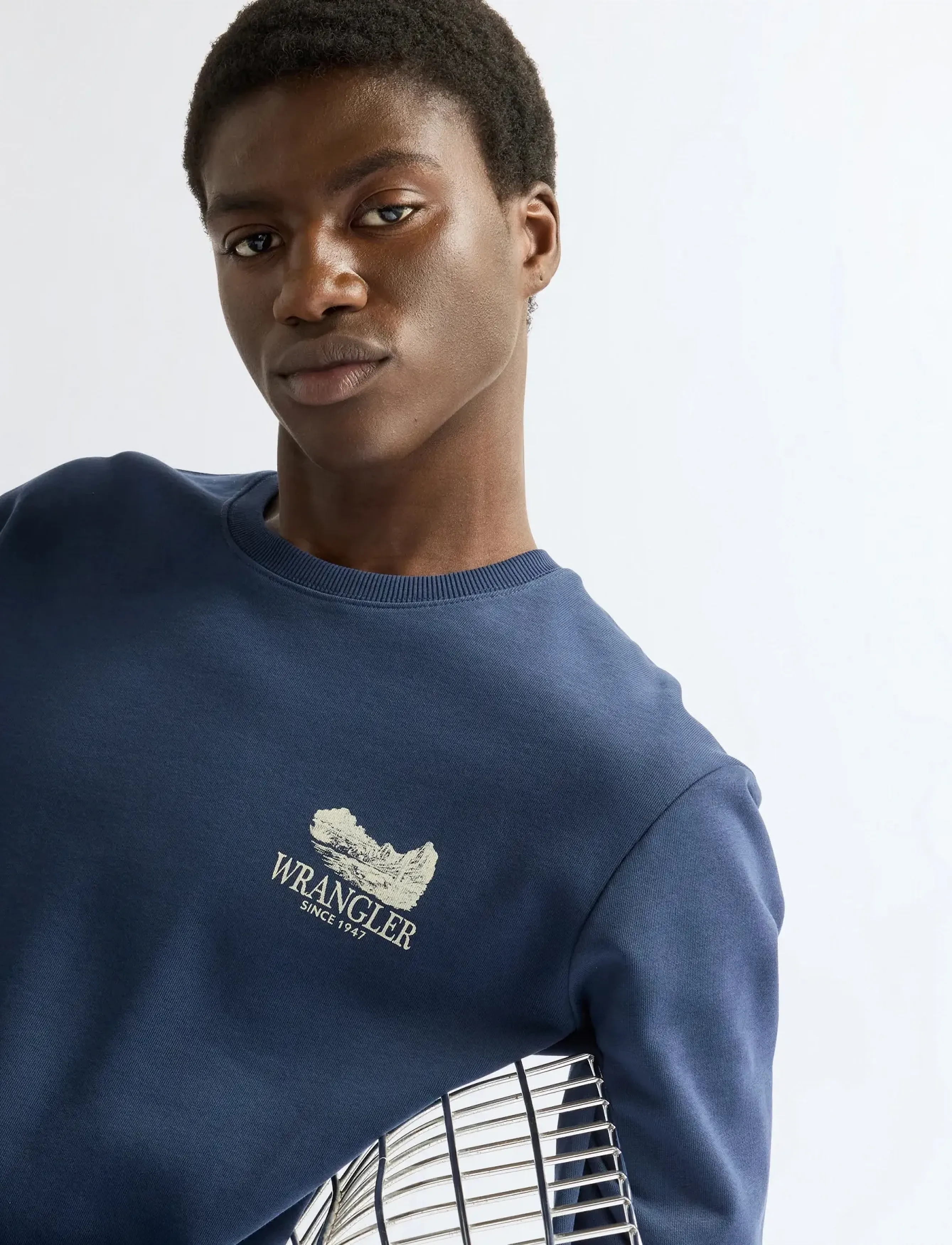 Wrangler - GRAPHIC CREW - sügisene kokkuhoid - navy - 5