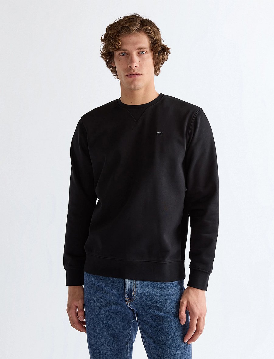 Wrangler - SIGN OFF CREW - sweatshirts - black - 0