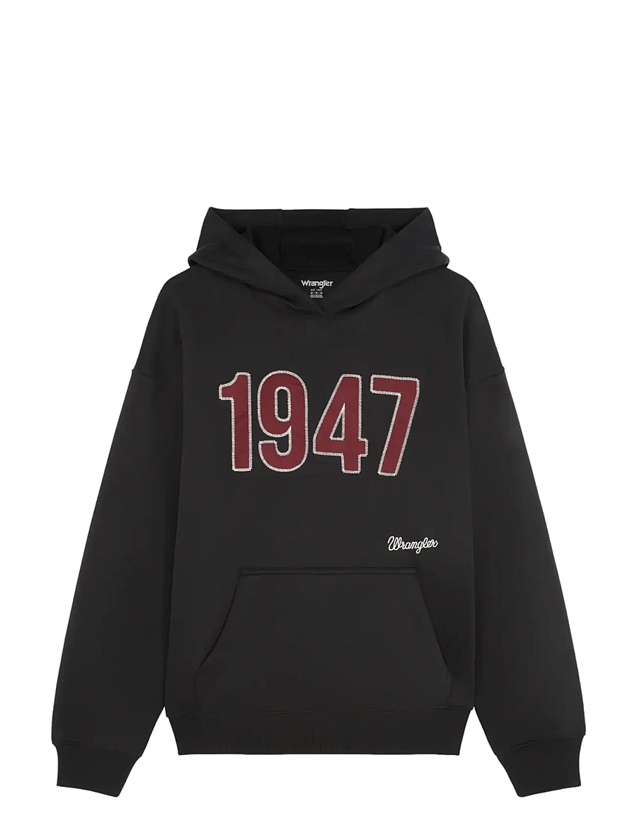 Wrangler - GRAPHIC HOODIE - hættetrøjer - black beauty - 1