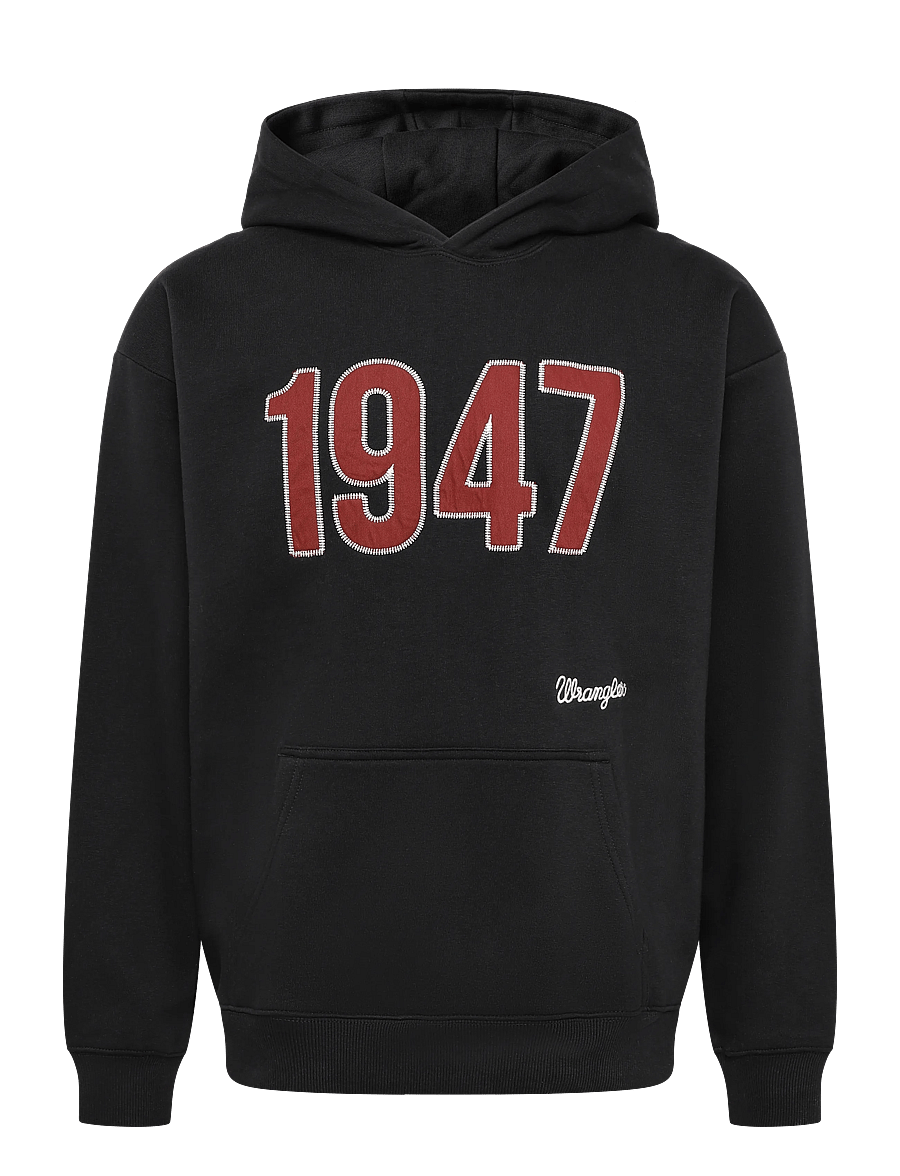 Wrangler - GRAPHIC HOODIE - hættetrøjer - black beauty - 1