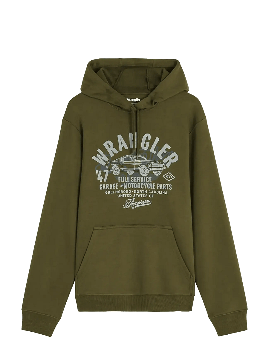 Wrangler - AMERICANA HOODIE - hættetrøjer - olive night - 1
