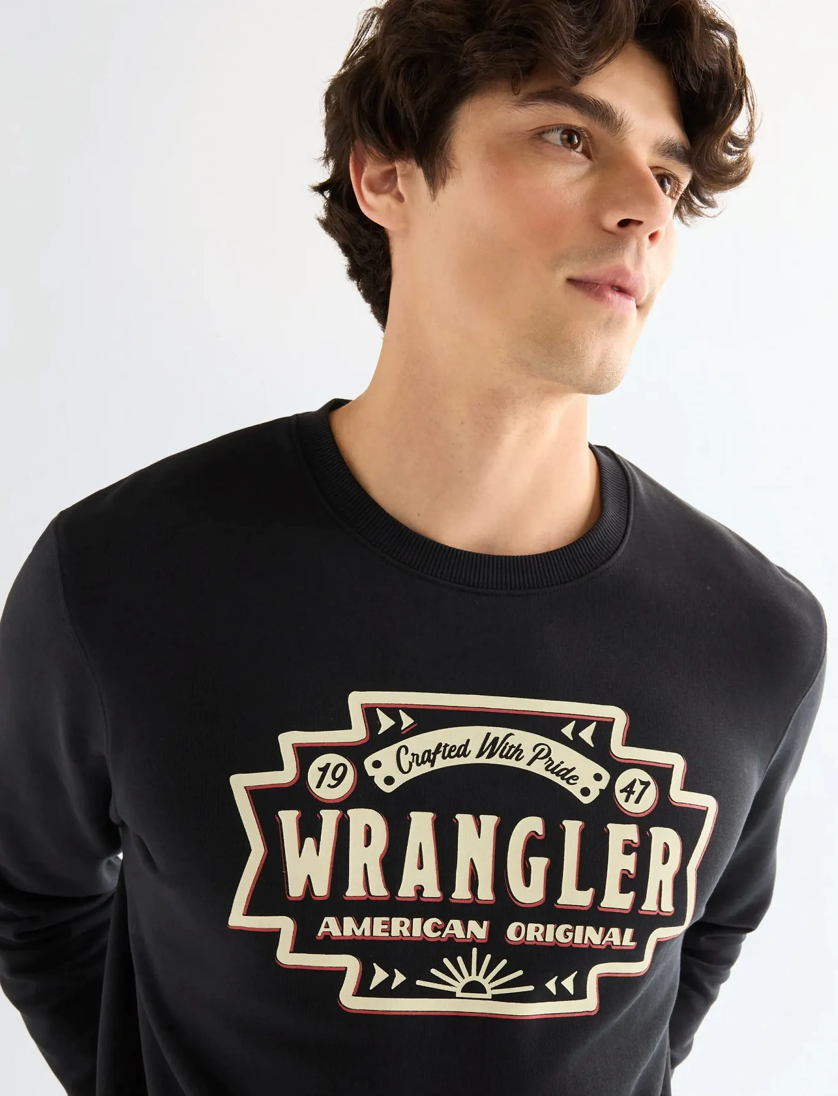 Wrangler - AMERICANA CREW - sweatshirts - black - 5