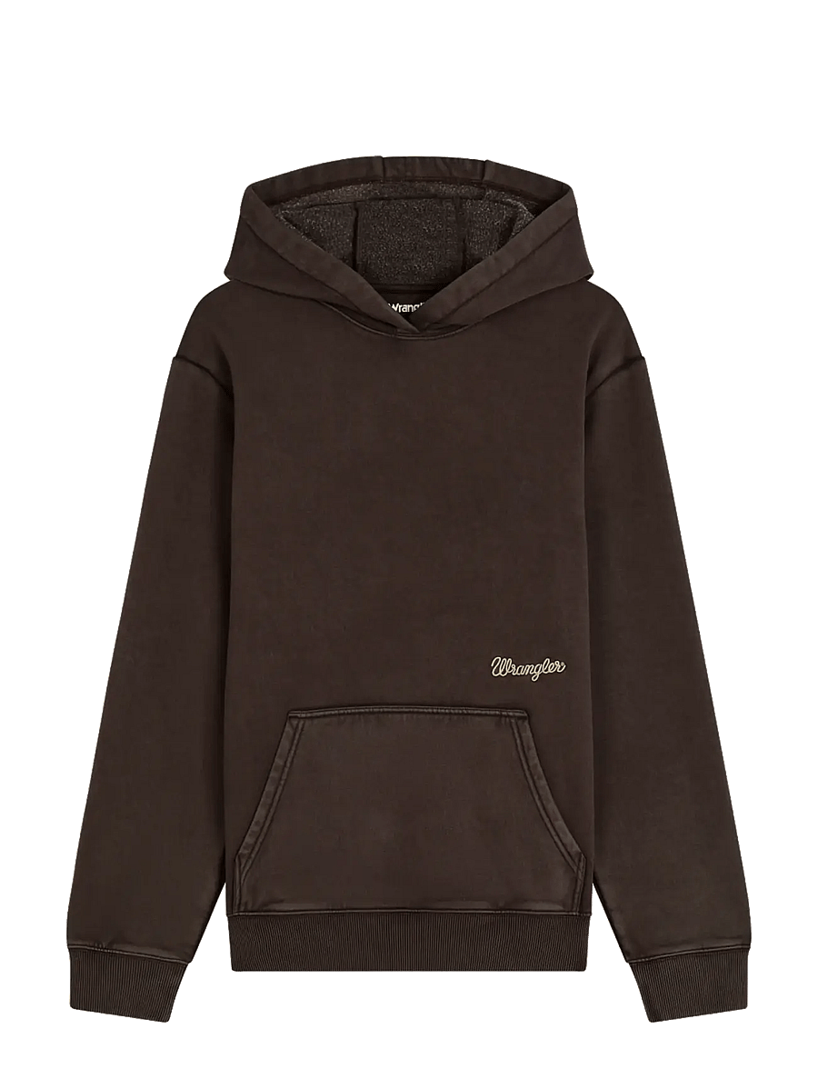 Wrangler - EMBROIDERY HOODIE - kapuutsiga pusad - chocolate torte - 1
