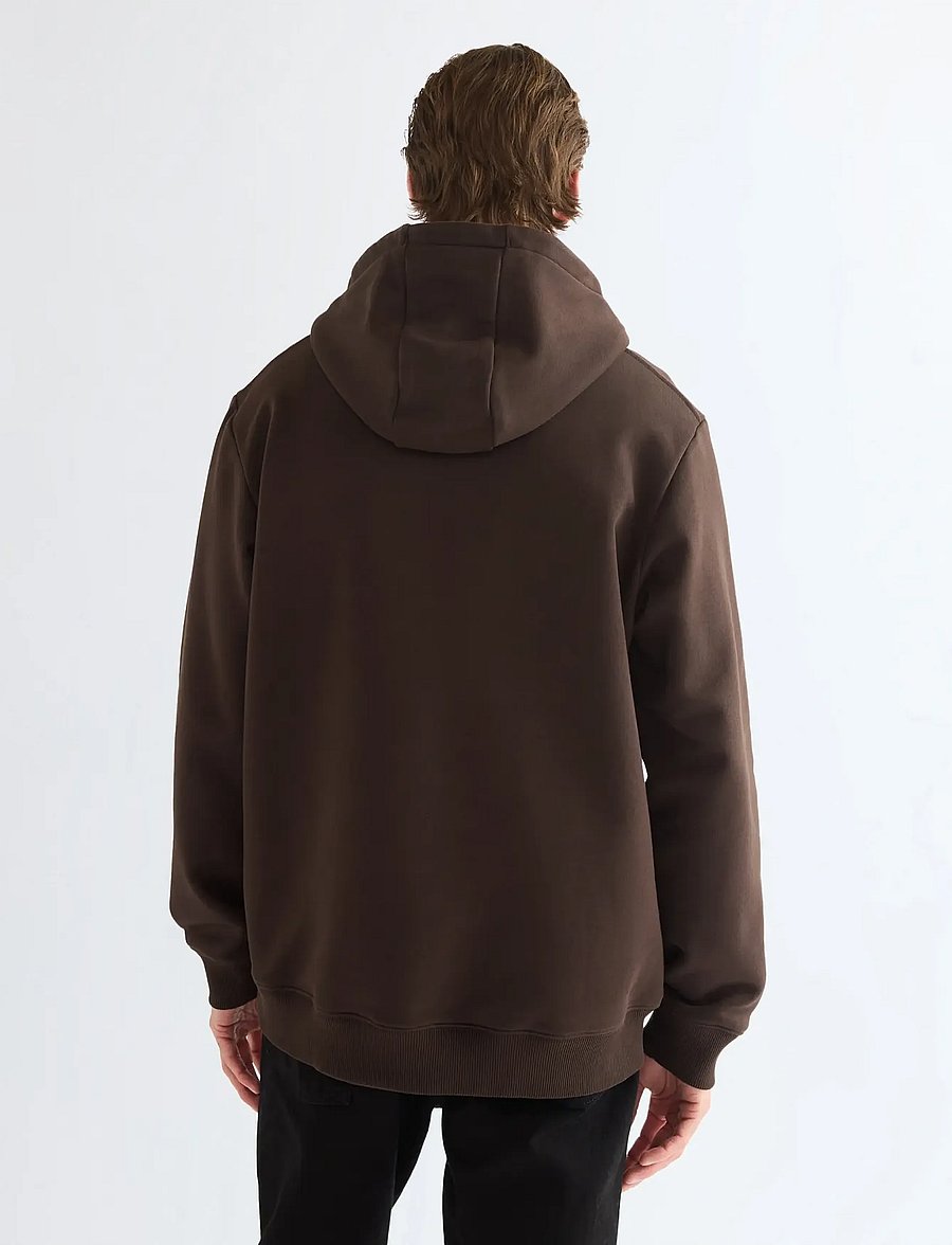 Wrangler - EMBROIDERY HOODIE - kapuutsiga pusad - chocolate torte - 4
