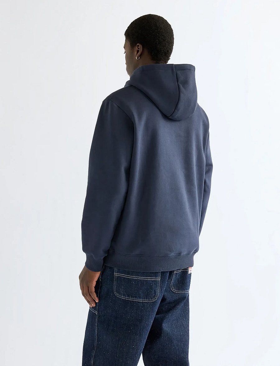 Wrangler - EMBROIDERY HOODIE - kapuutsiga pusad - dark sapphire - 3
