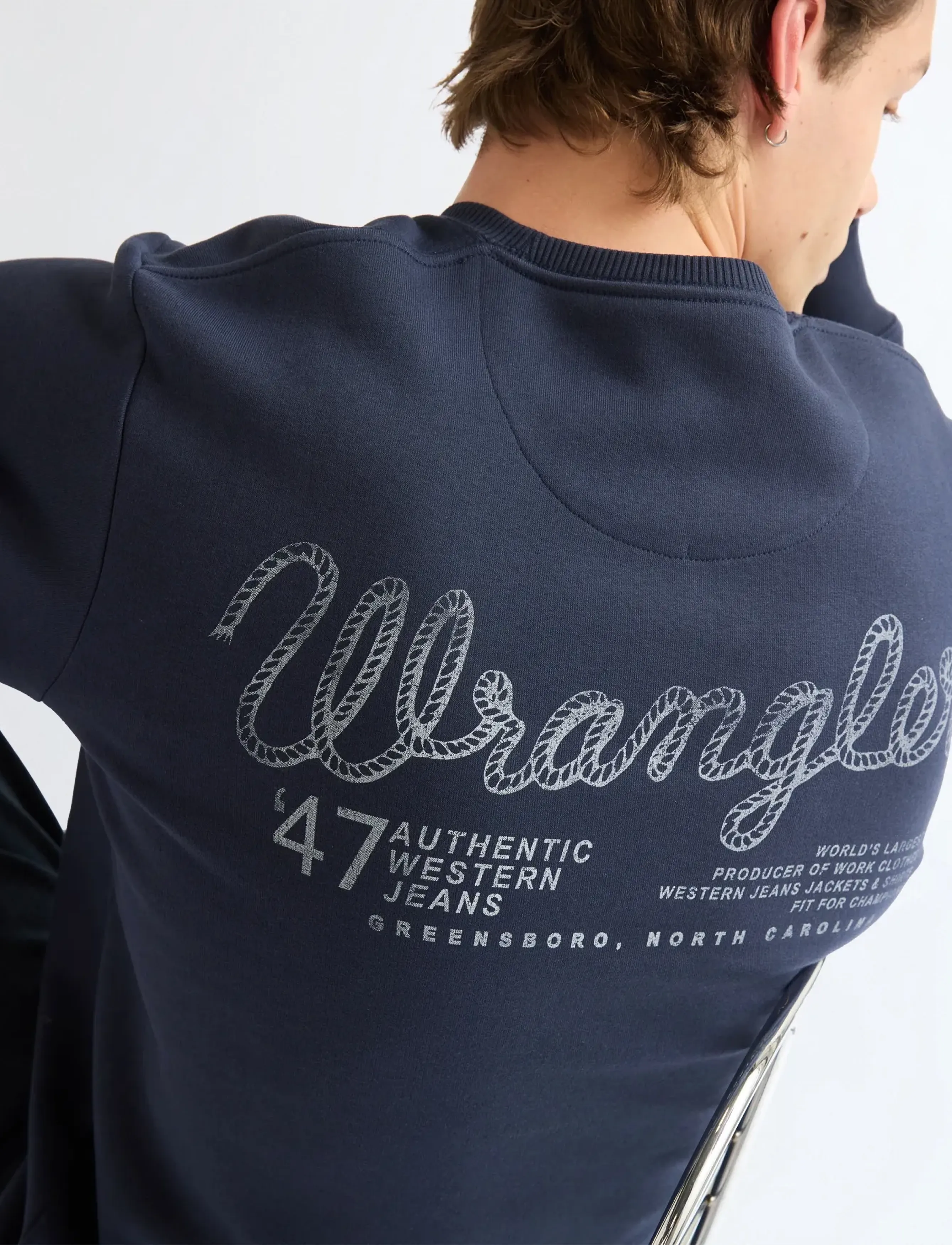 Wrangler - GRAPHIC CREW - dark sapphire - 4