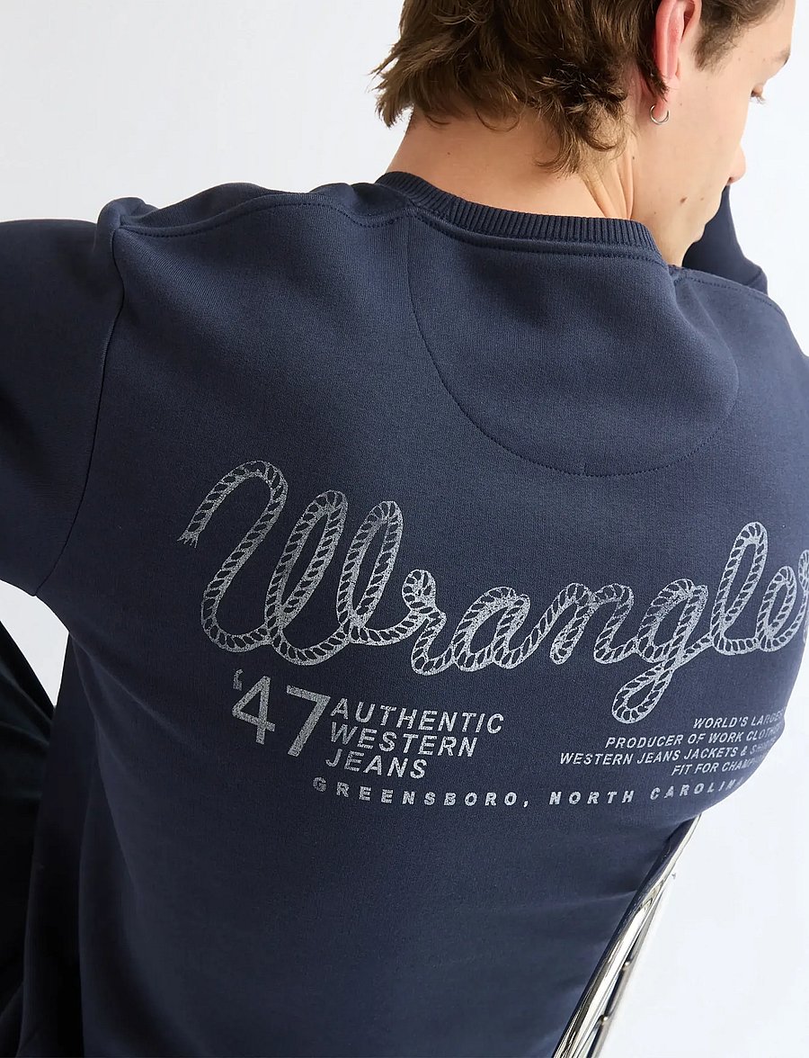 Wrangler - GRAPHIC CREW - dark sapphire - 4