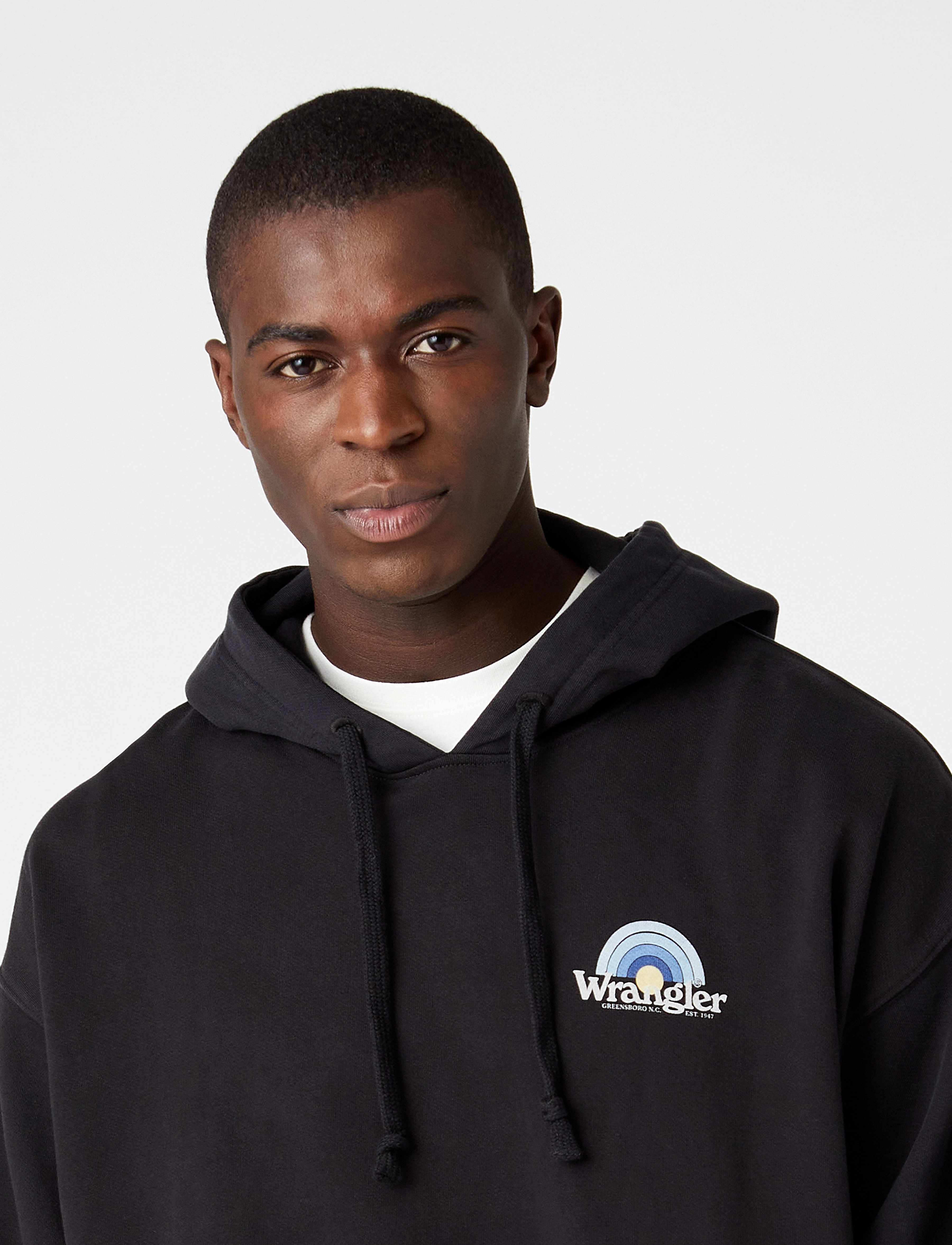 Wrangler - VINTAGE GRAPHIC HOOD - faded black - 2