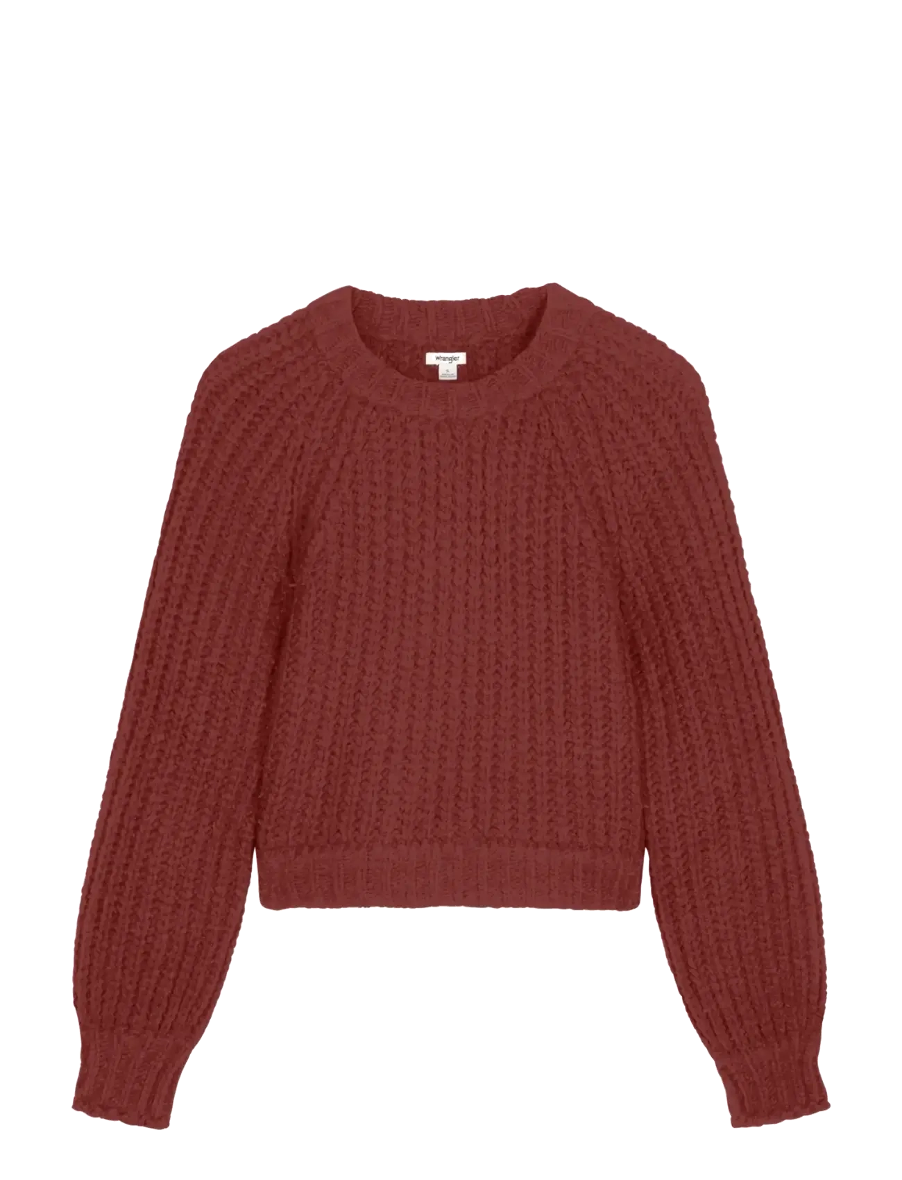Wrangler BALLOON SLEEVE SWEATER - Striktrøjer - DAHLIA / burgundy