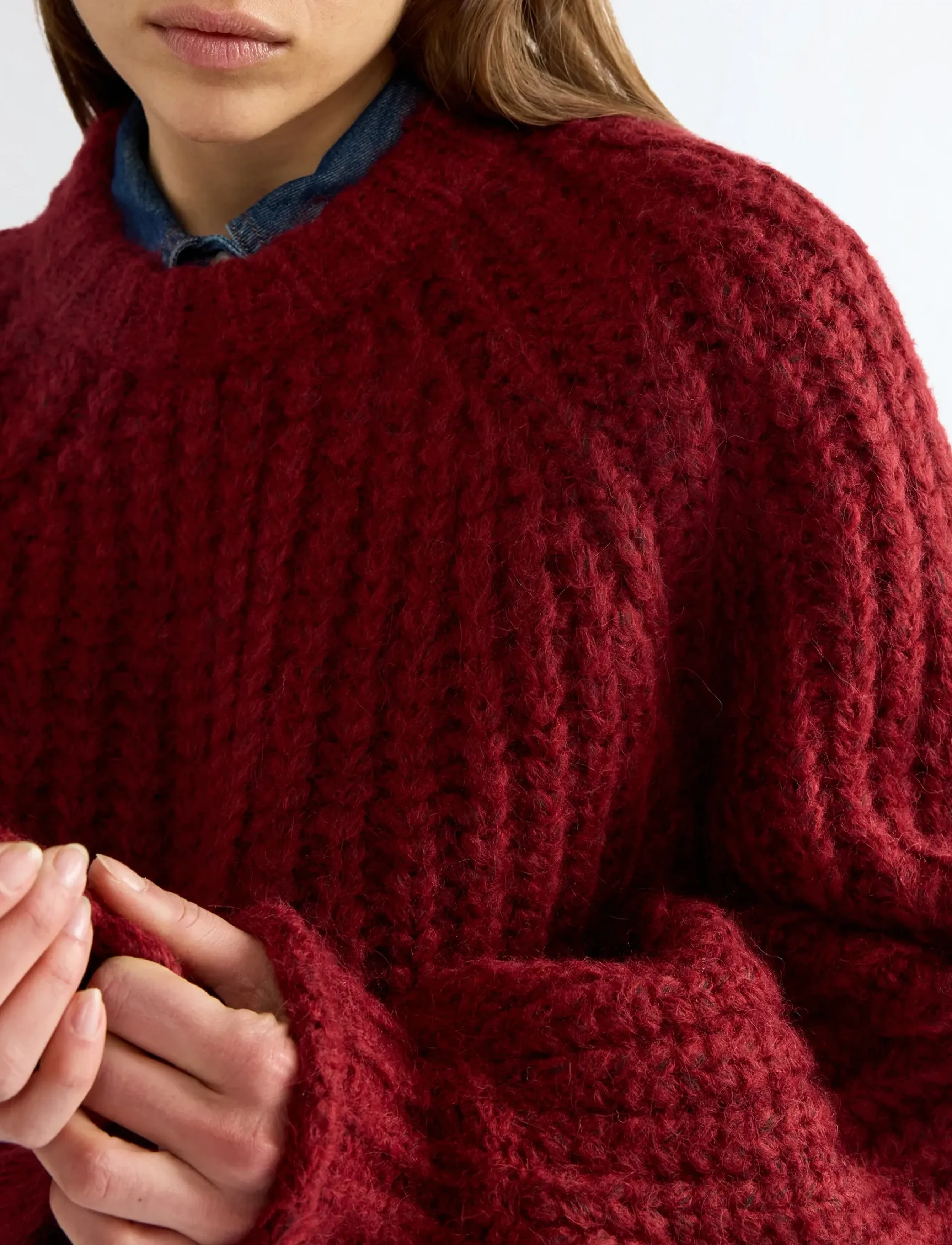 Wrangler - BALLOON SLEEVE SWEATER - dahlia - 5
