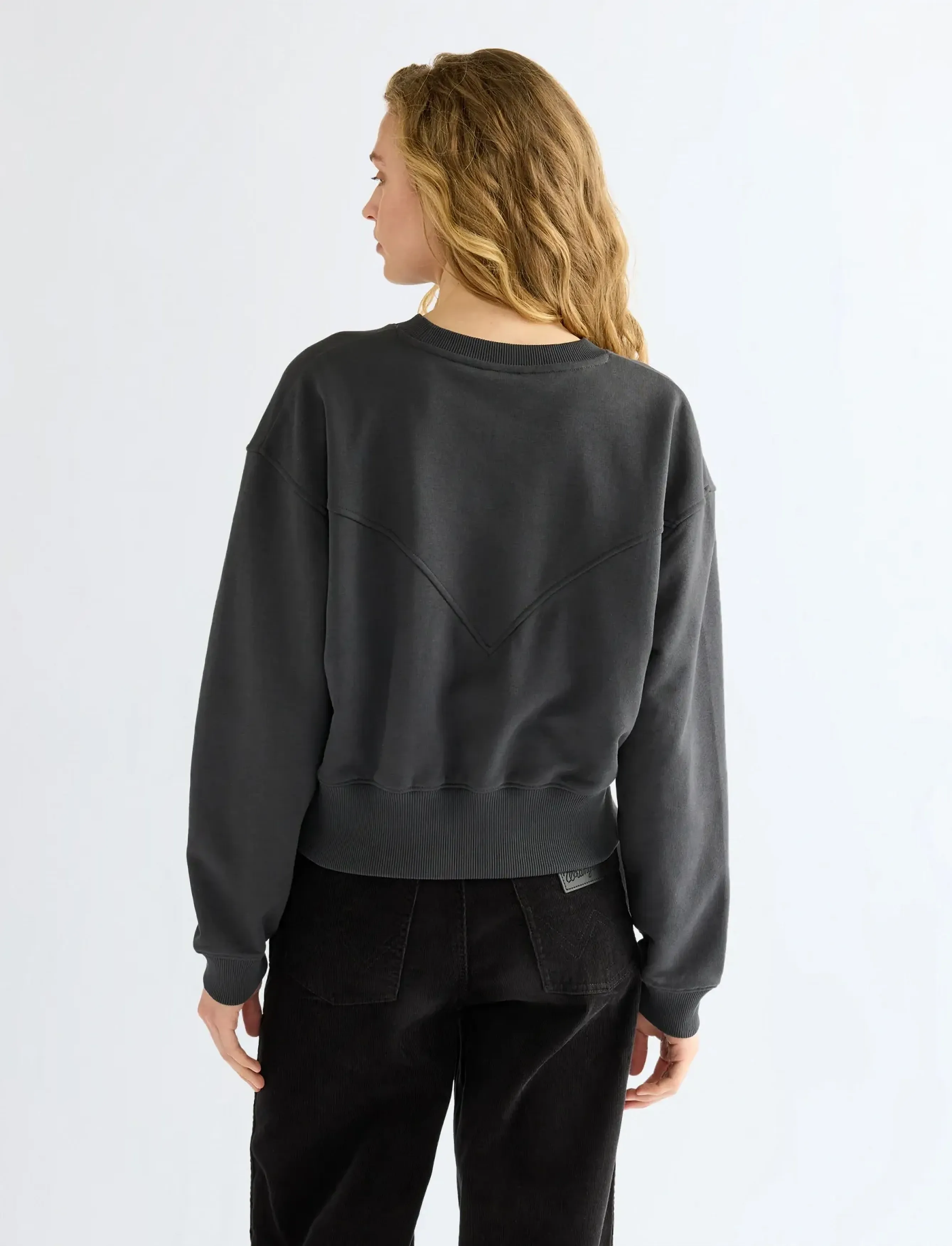 Wrangler - YOKE SWEATSHIRT - faded black - 4