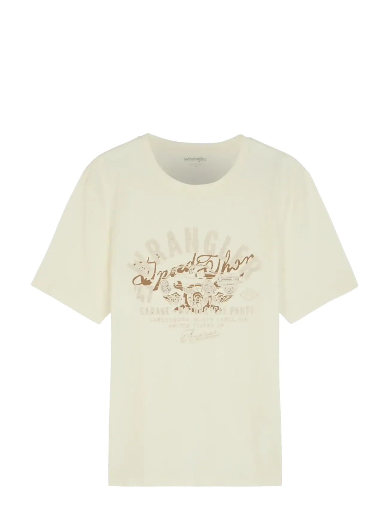 Wrangler - AMERICANA TEE - kortärmade t-shirts - antique white - 1