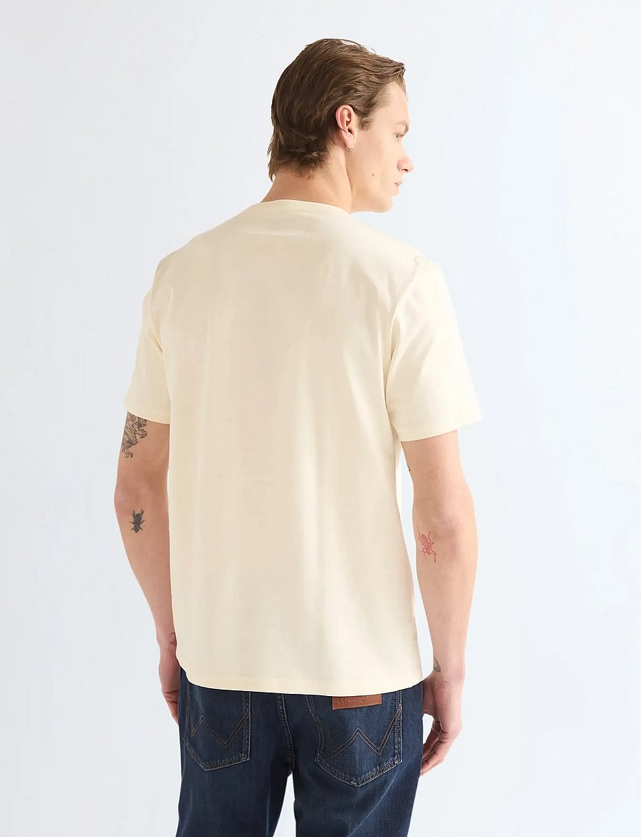 Wrangler - AMERICANA TEE - lühikeste varrukatega t-särgid - antique white - 4