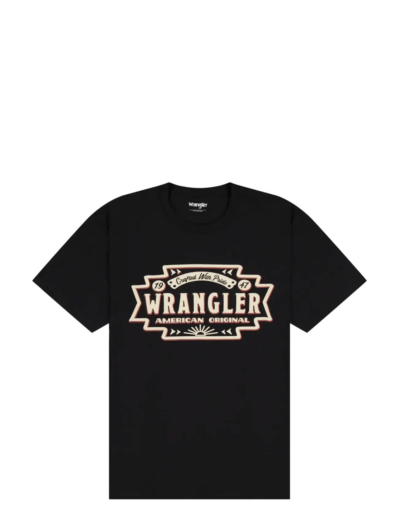 Wrangler AMERICANA TEE - T-shirts - BLACK / black