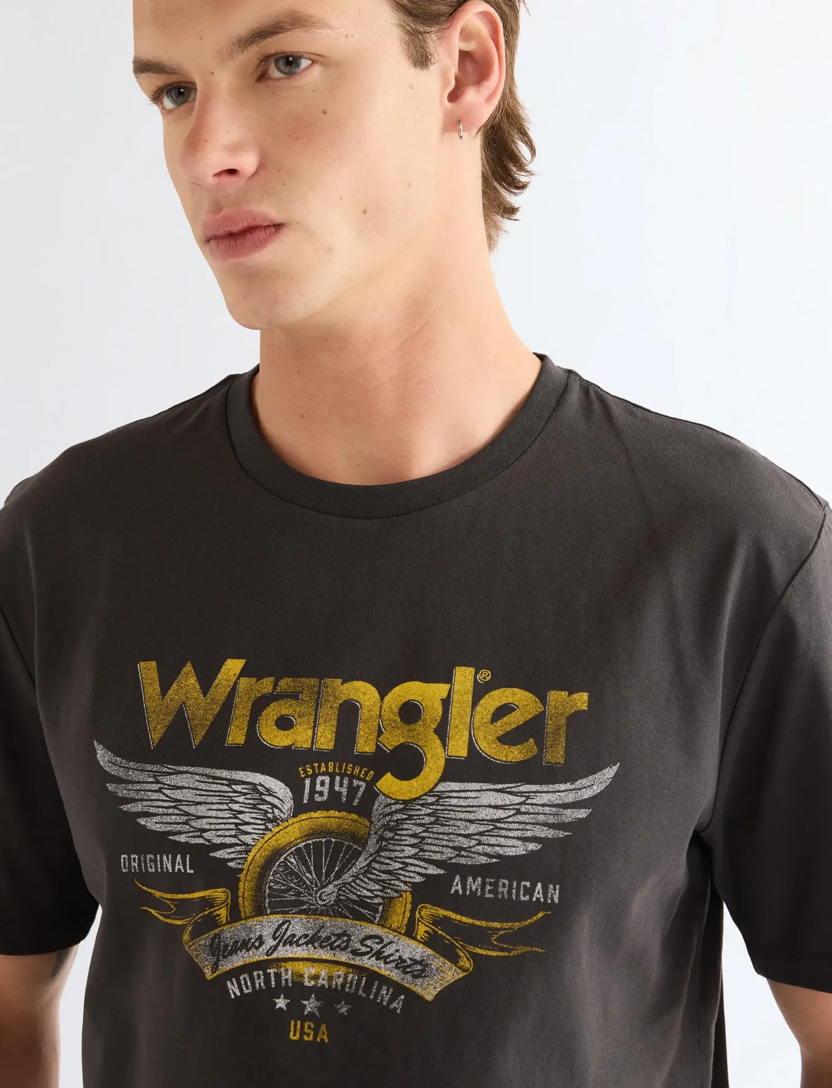 Wrangler - AMERICANA TEE - t-shirts - faded black - 5