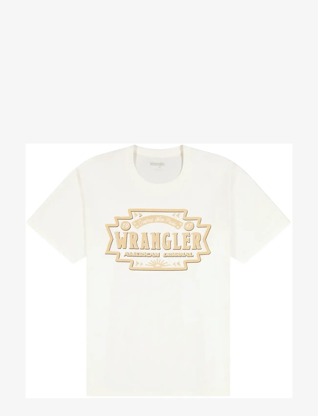 Wrangler - AMERICANA TEE - laveste priser - worn white - 1
