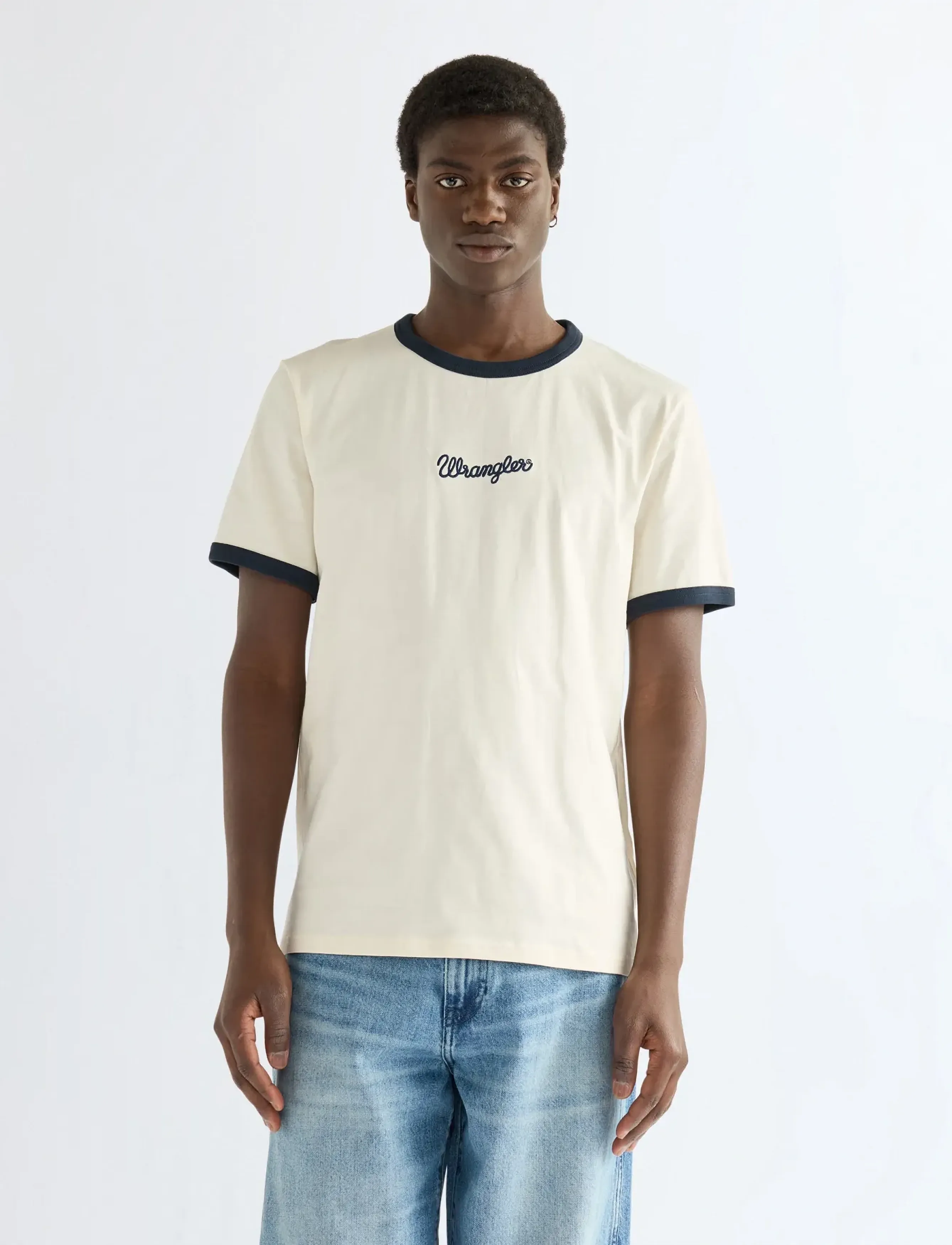 Wrangler - RINGER TEE - antique white - 3