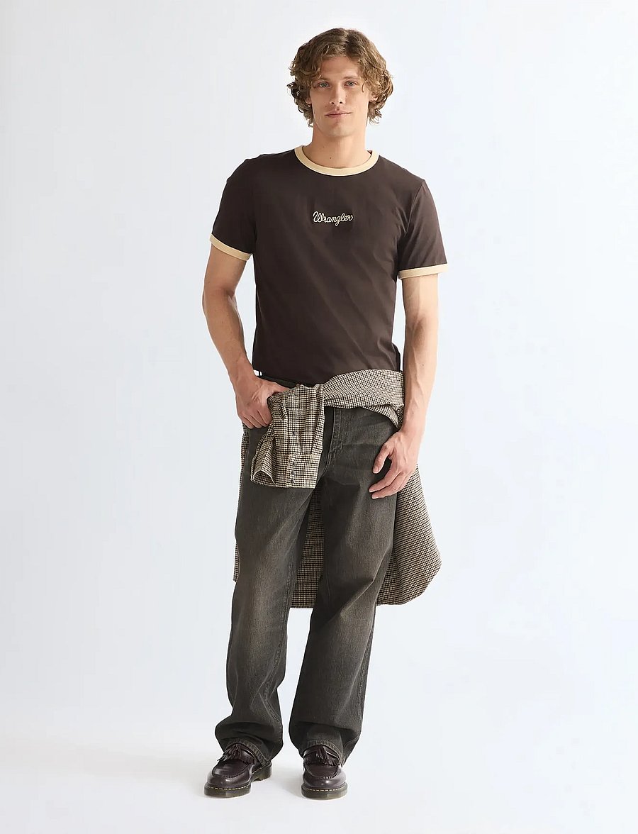 Wrangler - RINGER TEE - lühikeste varrukatega t-särgid - chocolate torte - 3