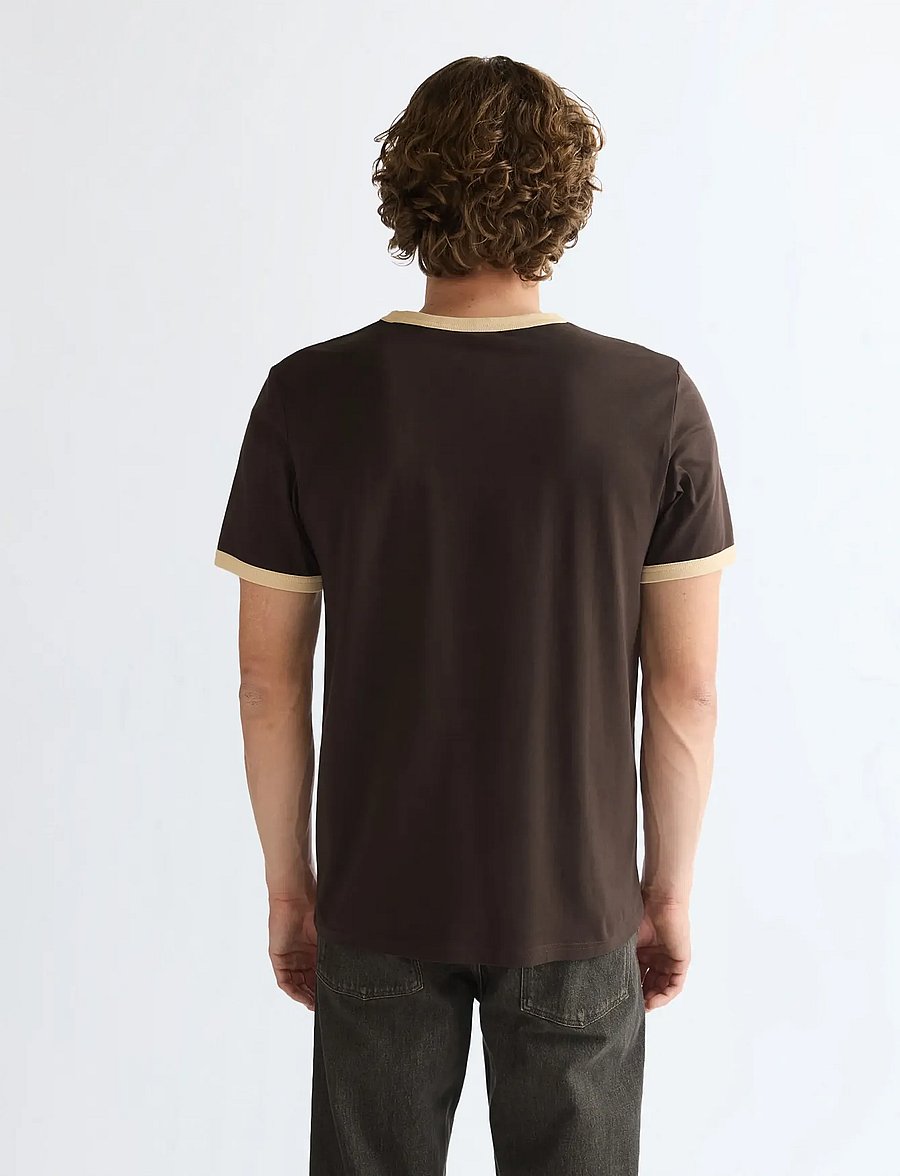 Wrangler - RINGER TEE - lühikeste varrukatega t-särgid - chocolate torte - 4