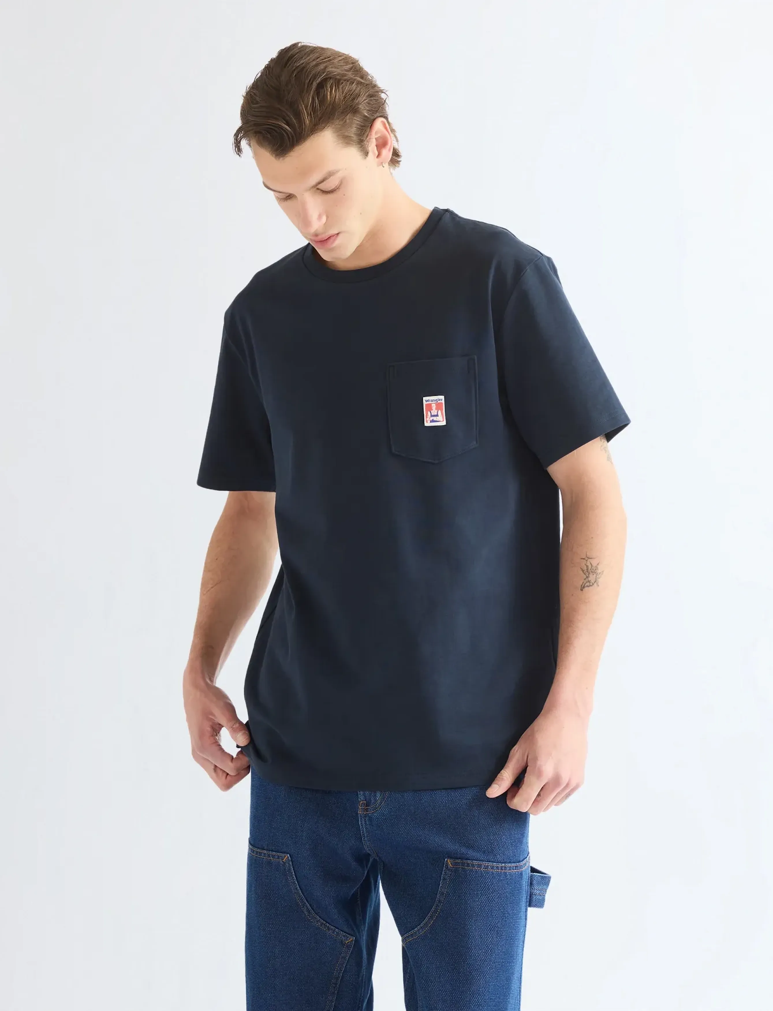 Wrangler POCKET TEE - T-shirts - DARK SAPPHIRE / navy