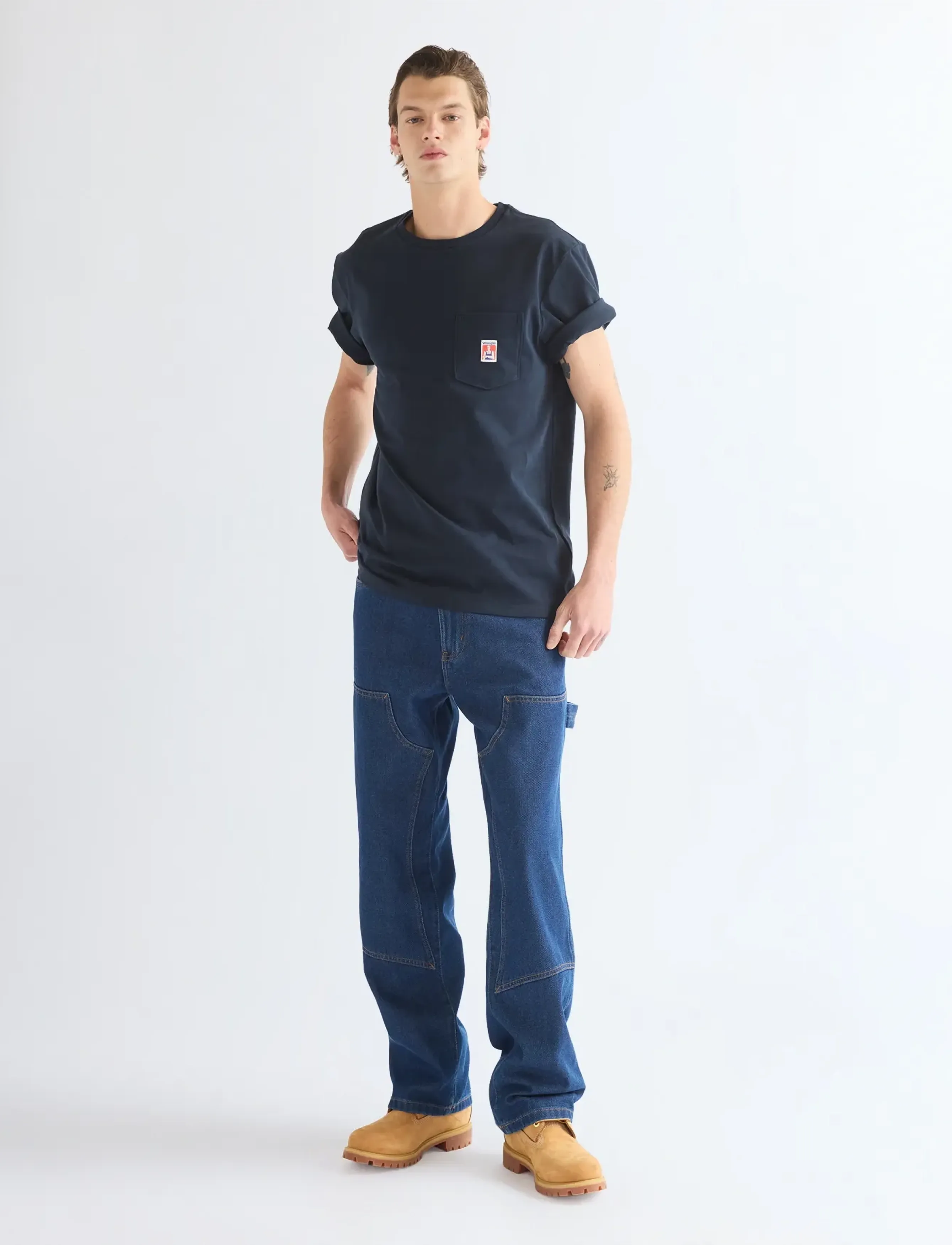 Wrangler - POCKET TEE - kortærmede t-shirts - dark sapphire - 3