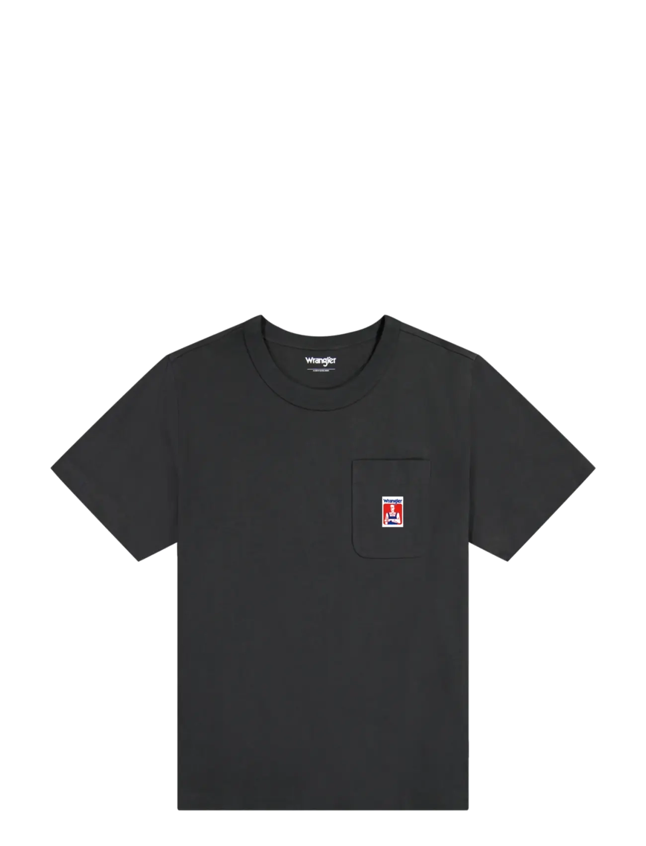 Wrangler - POCKET TEE - kortärmade t-shirts - faded black - 1