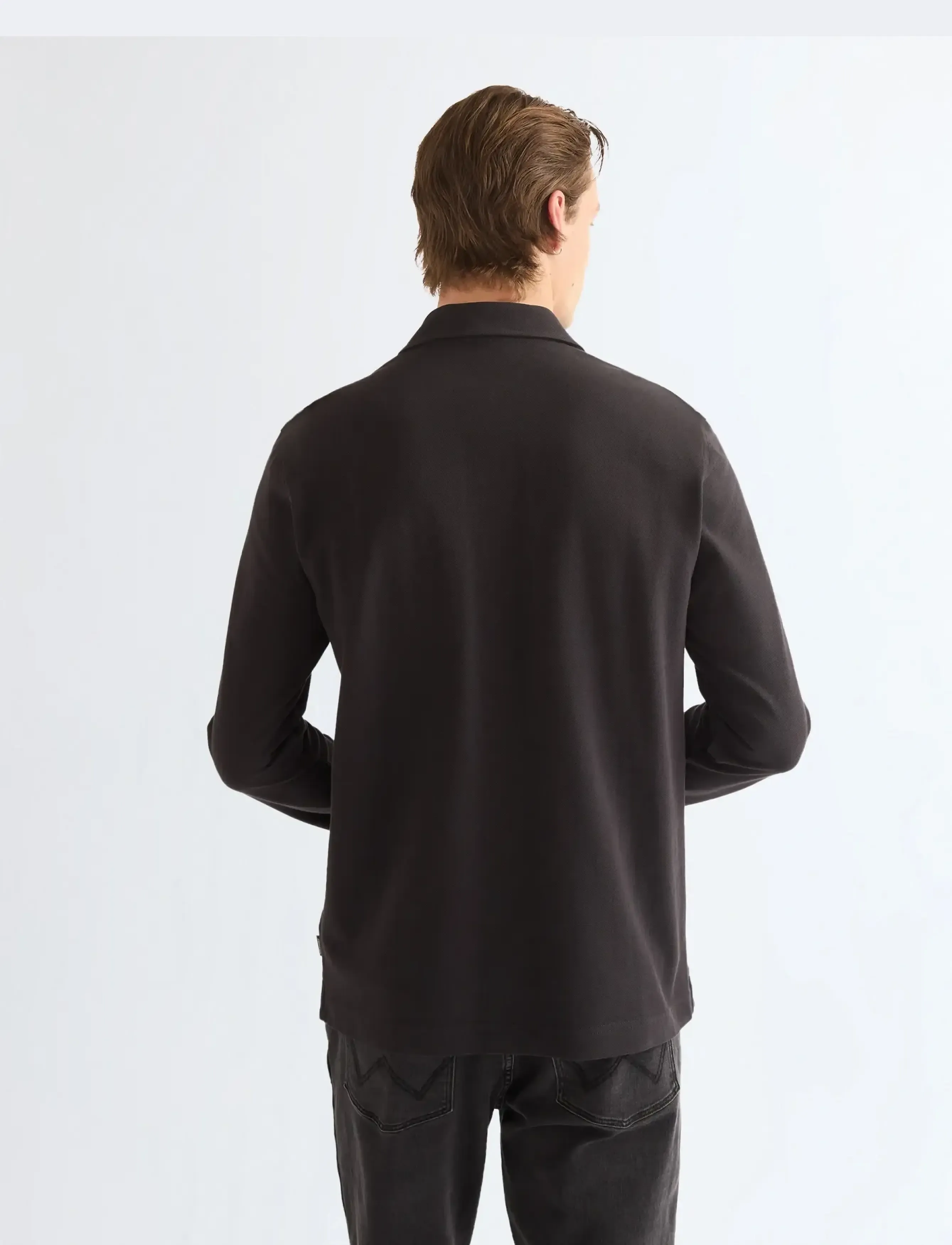 Wrangler - LS POLO SHIRT - madalaimad hinnad - caviar - 4
