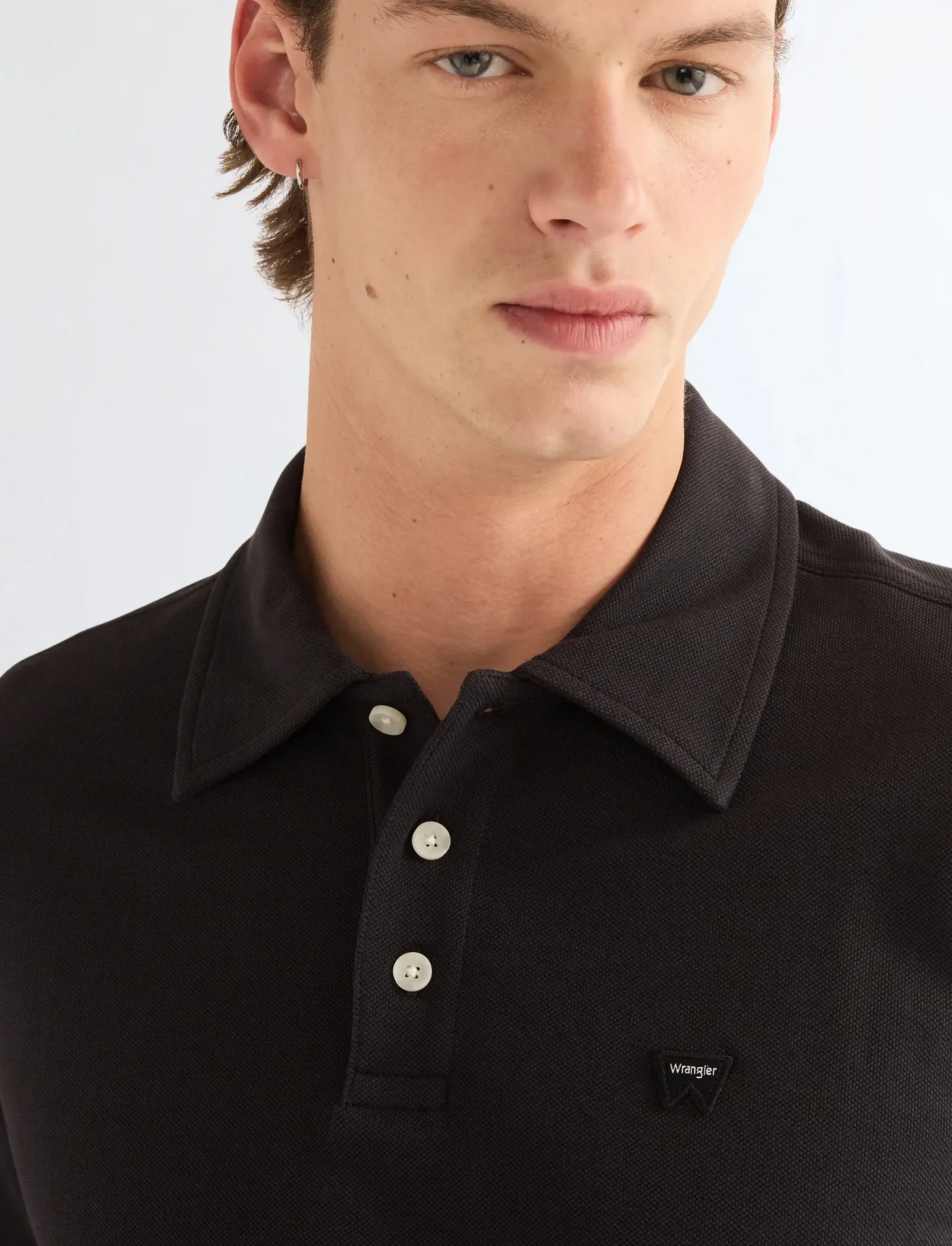 Wrangler - LS POLO SHIRT - madalaimad hinnad - caviar - 5