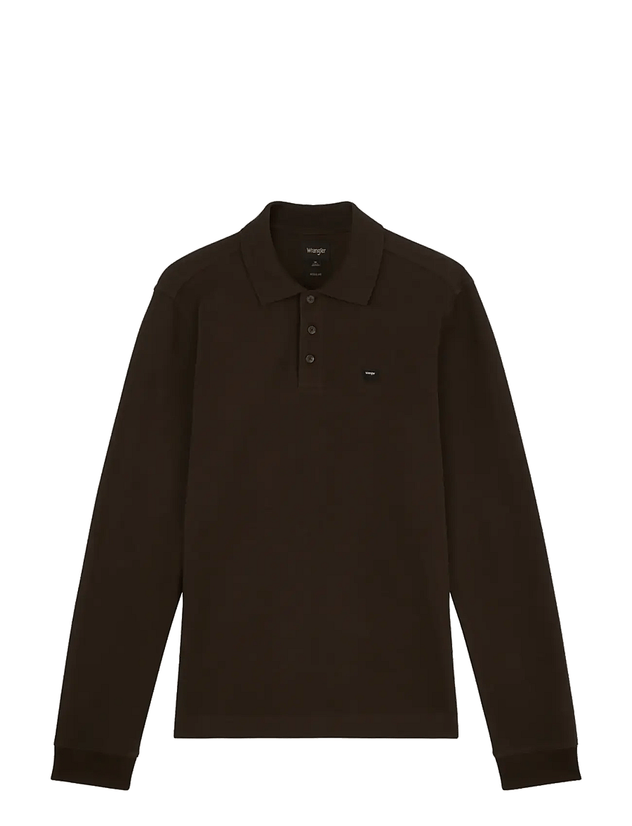 Wrangler - LS POLO SHIRT - pikkade varrukatega polod - chocolate torte - 1