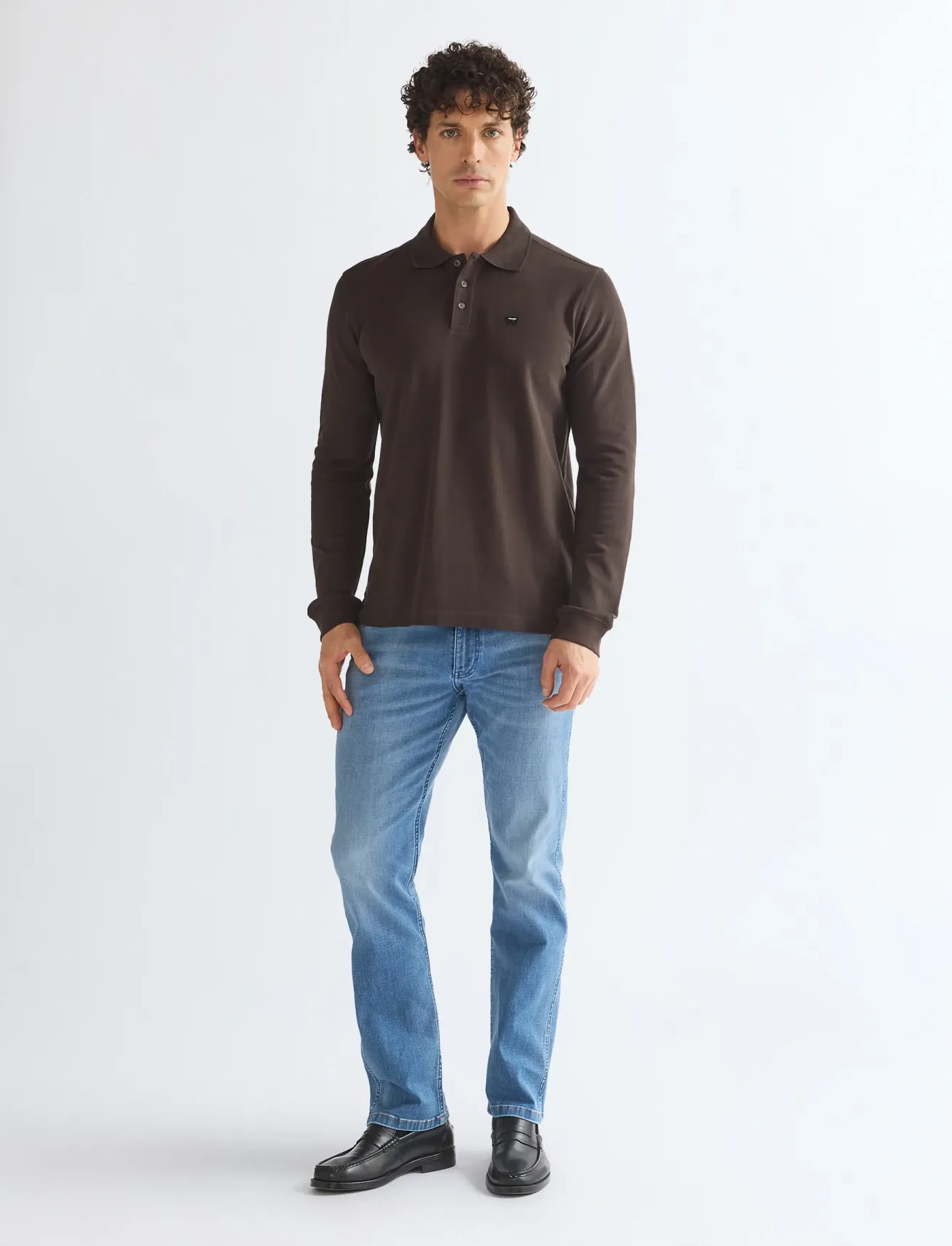Wrangler - LS POLO SHIRT - pikkade varrukatega polod - chocolate torte - 3