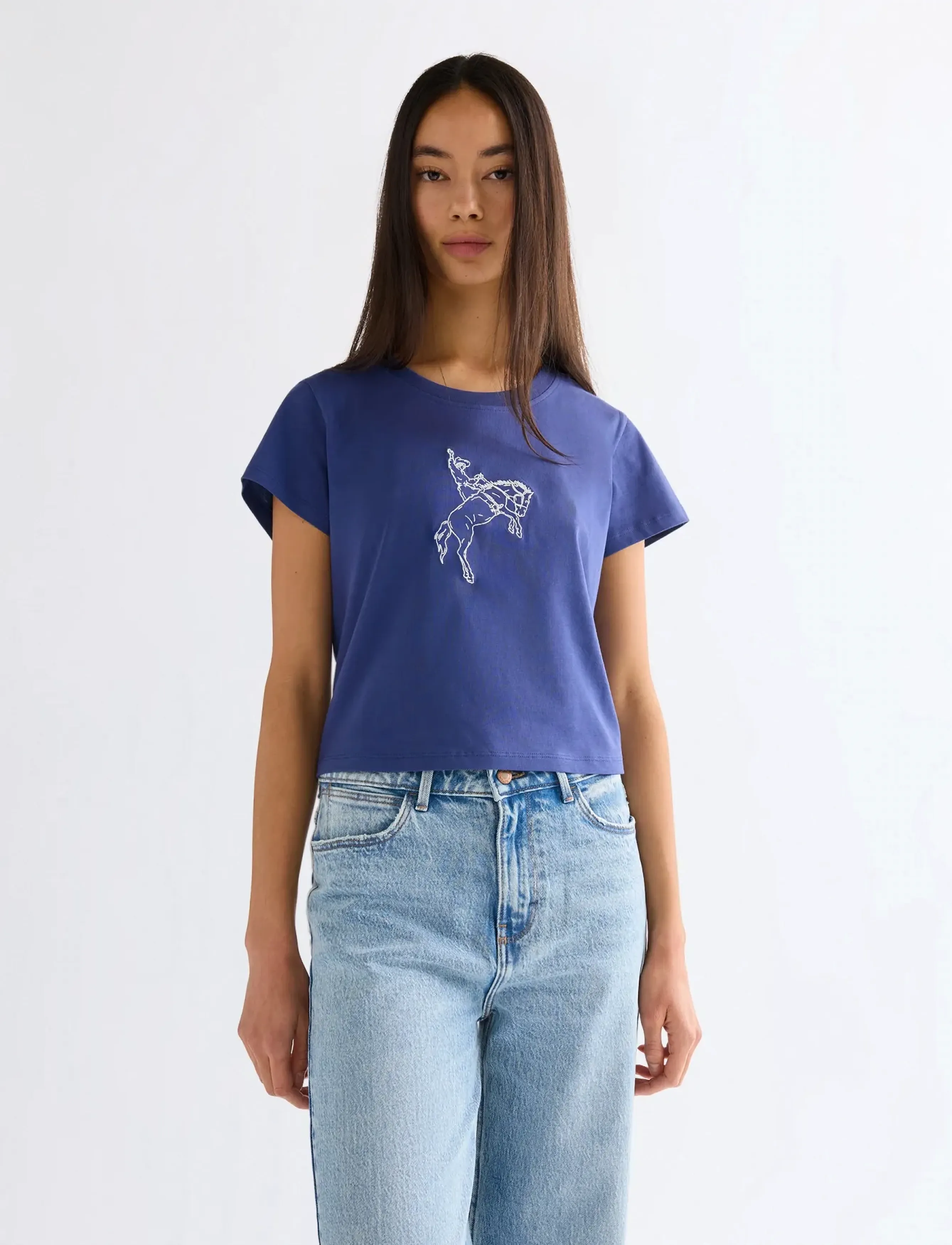 Wrangler BABY TEE - T-särgid ja alussärgid - DEEP COBALT / blue
