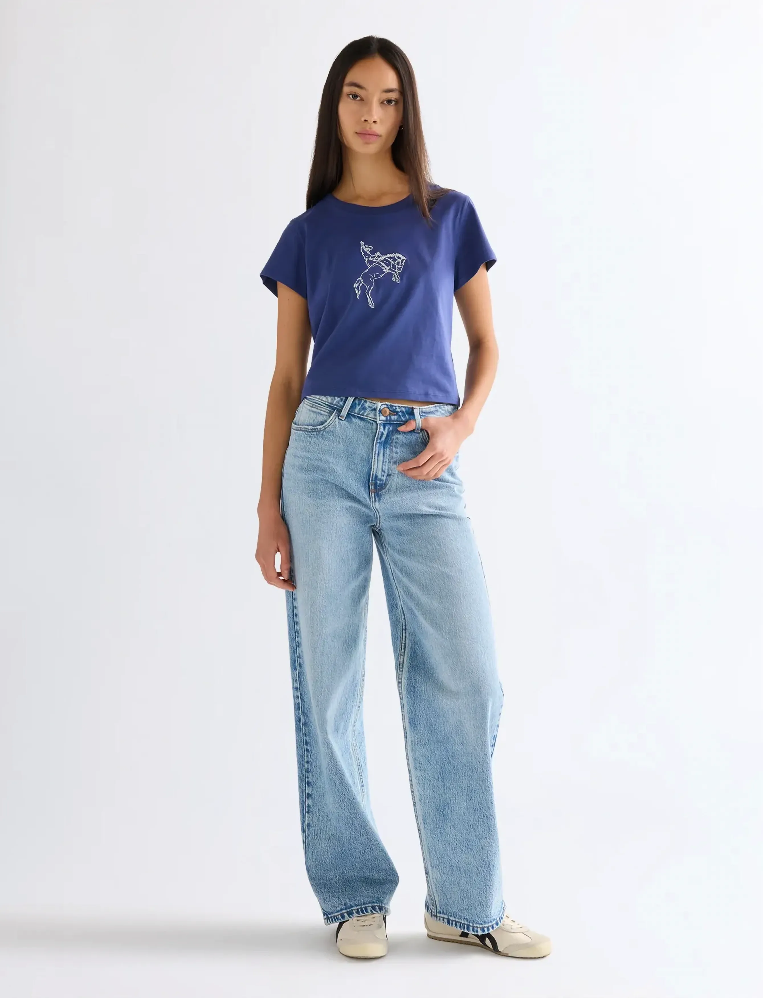 Wrangler - BABY TEE - laveste priser - deep cobalt - 4
