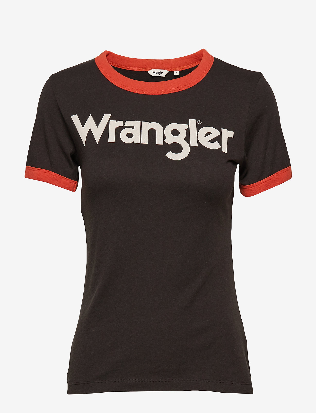 Wrangler - RINGER TEE - faded black - 0